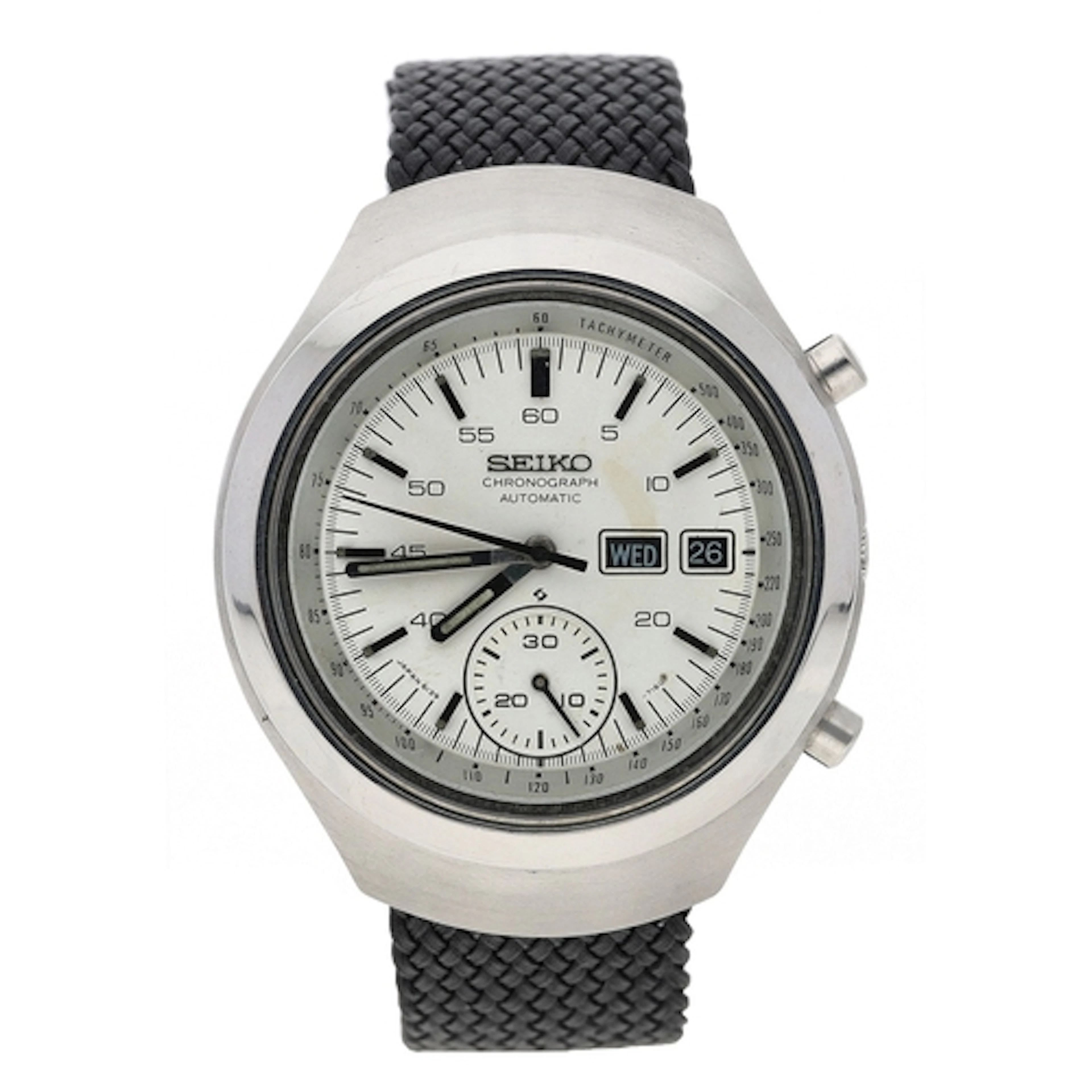 Seiko 'Helmet' Chronograph automatic stainless steel gentlem...