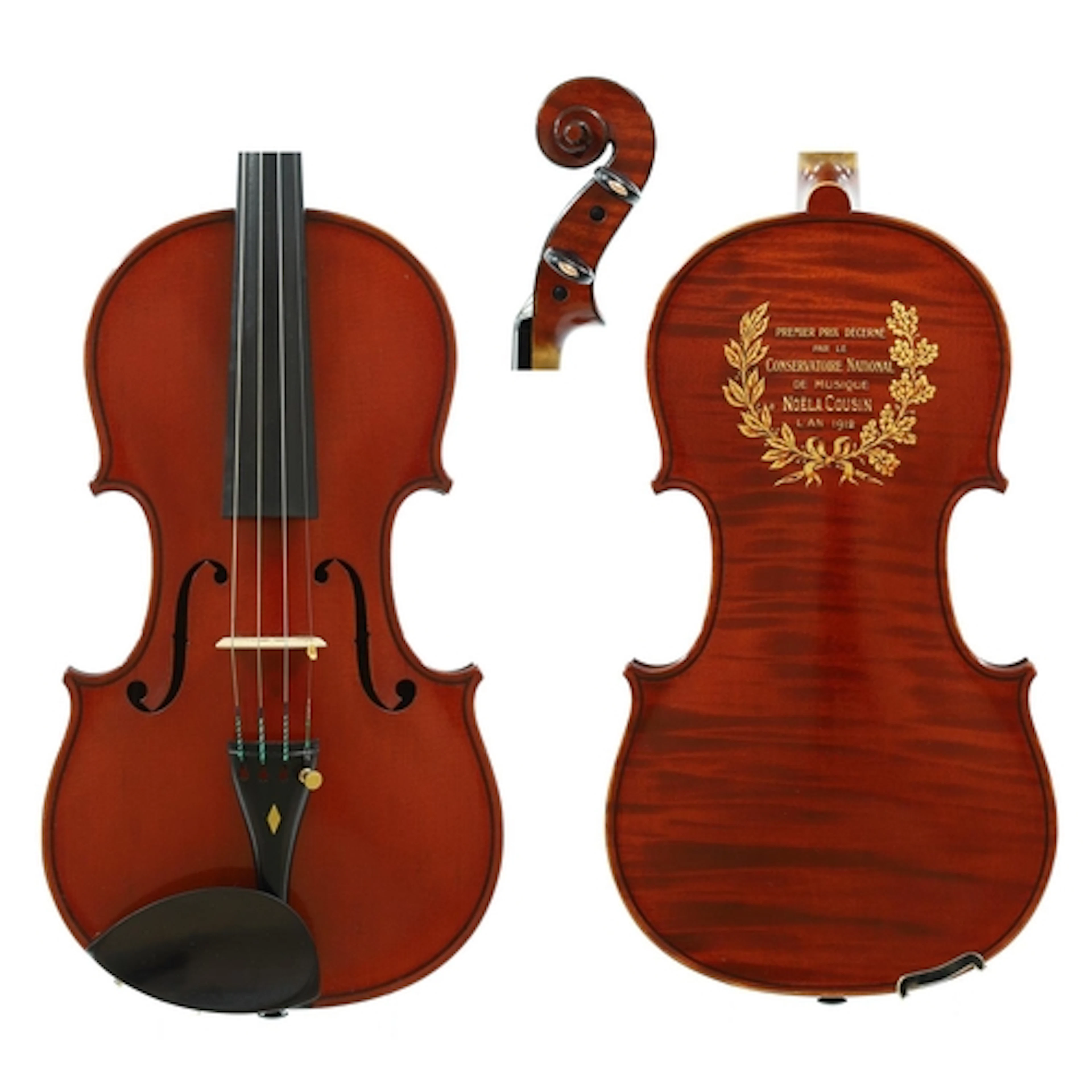 French violin by and labelled Caressa & Francais, Luthie...