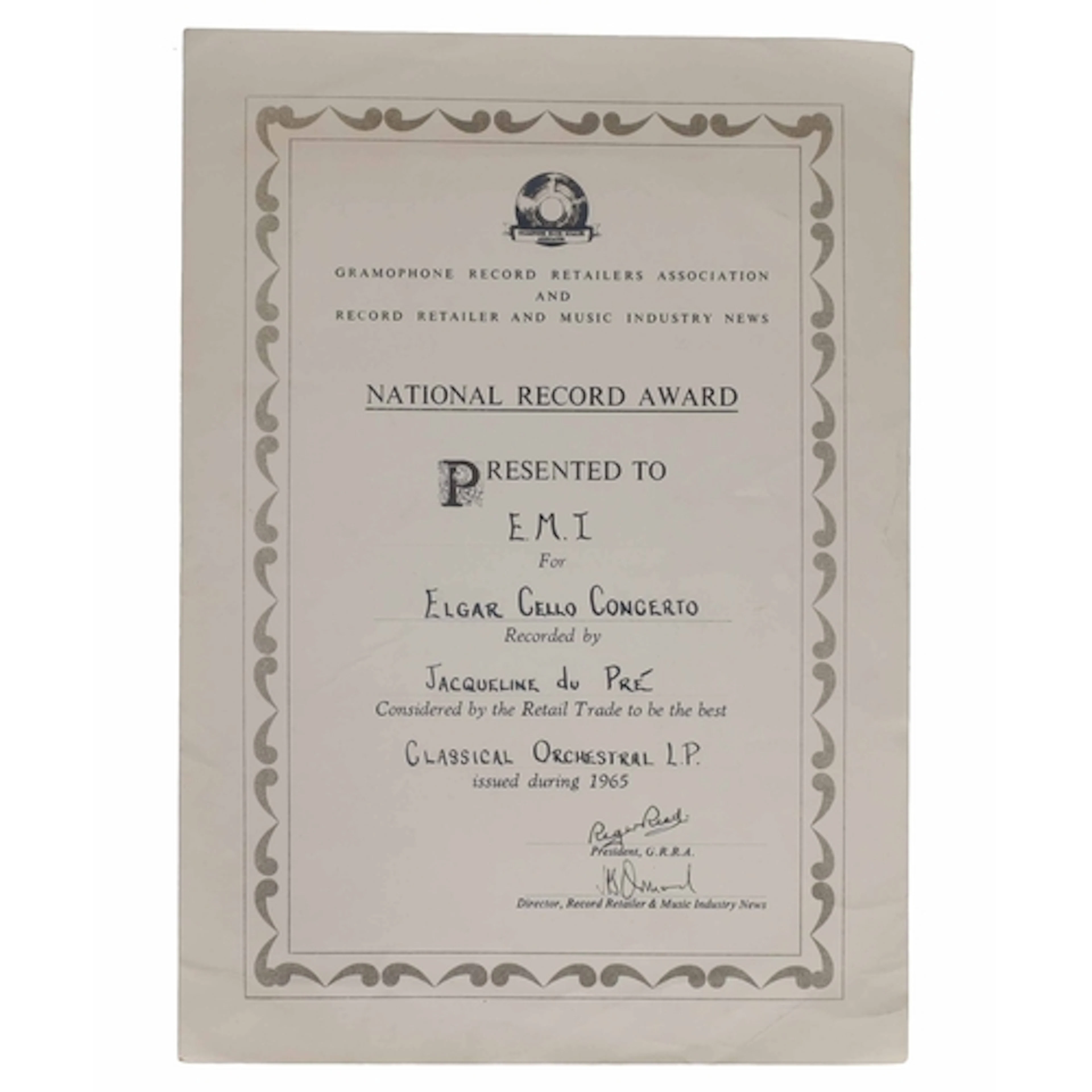 Jacqueline du Pré - Gramophone Record Retailers Association ...