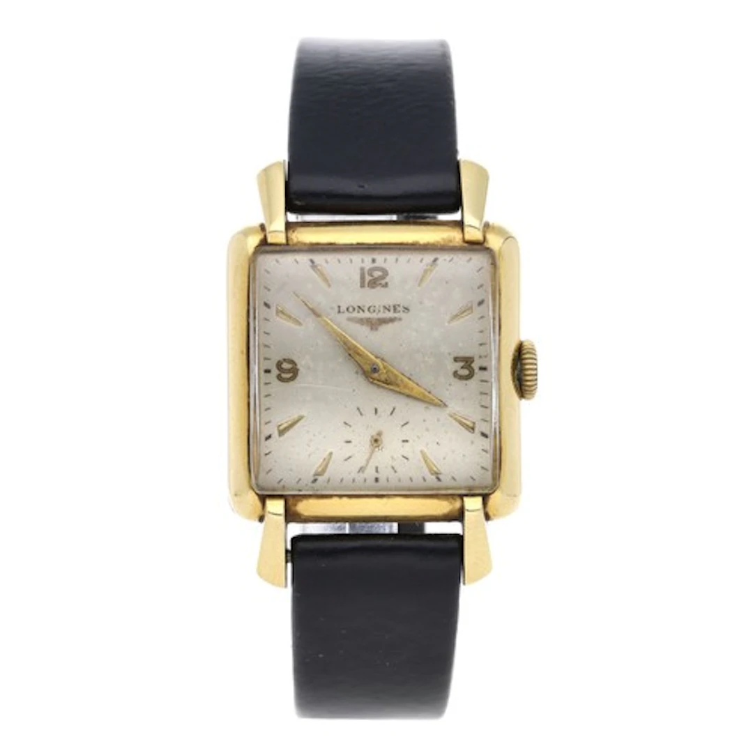 Longines 18ct square cased gentleman's wristwatch, serial no...