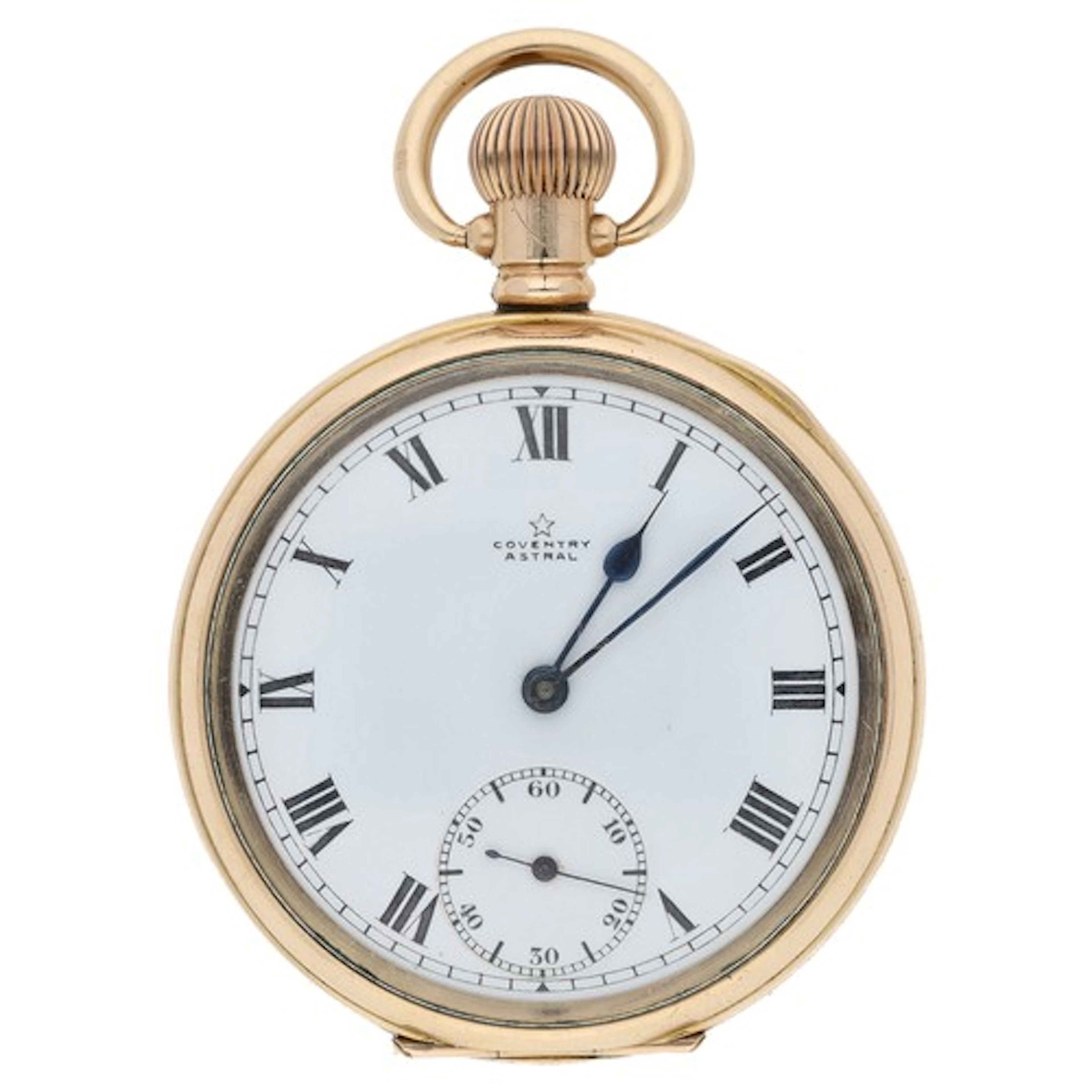 Astral gold plated lever pocket watch, signed 7 jewel Warran...