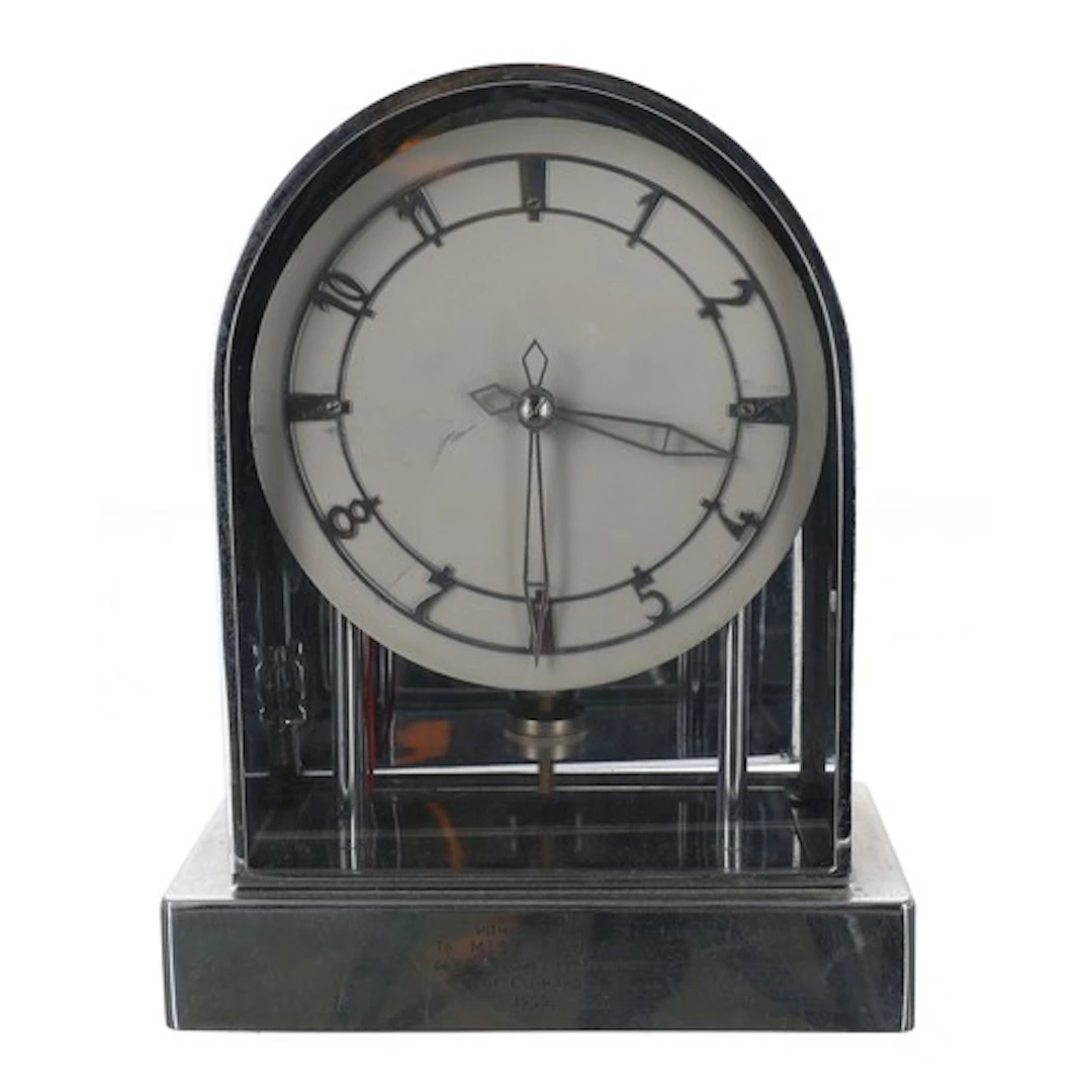 French Art Deco Bulle type electromagnetic mantel clock in a...