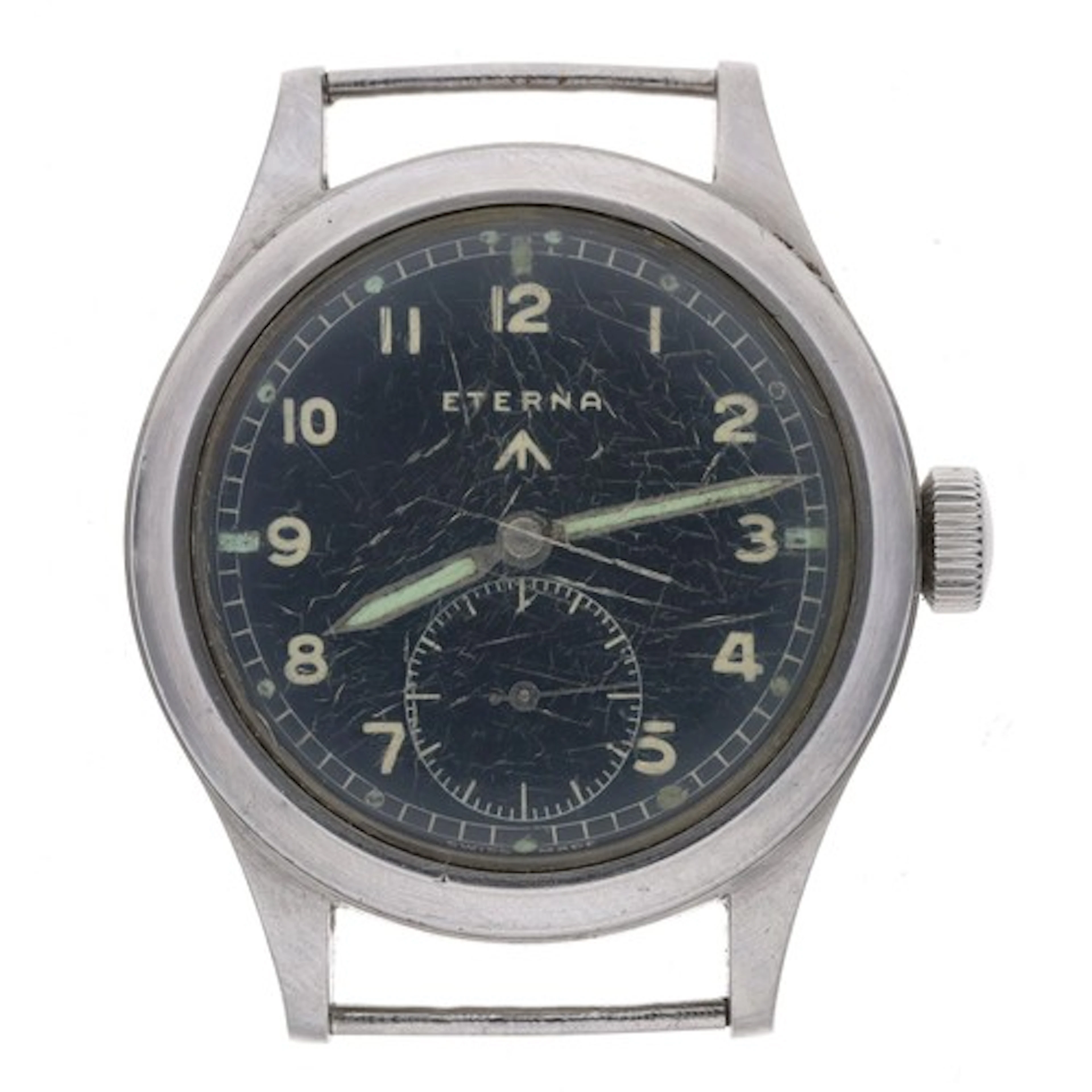 Eterna British Military 'Dirty Dozen' stainless steel gentle...