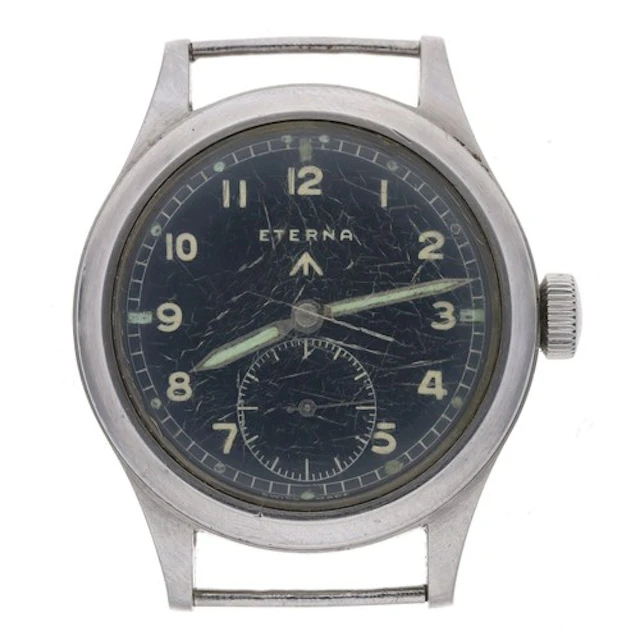 Eterna British Military 'Dirty Dozen' stainless steel gentle...