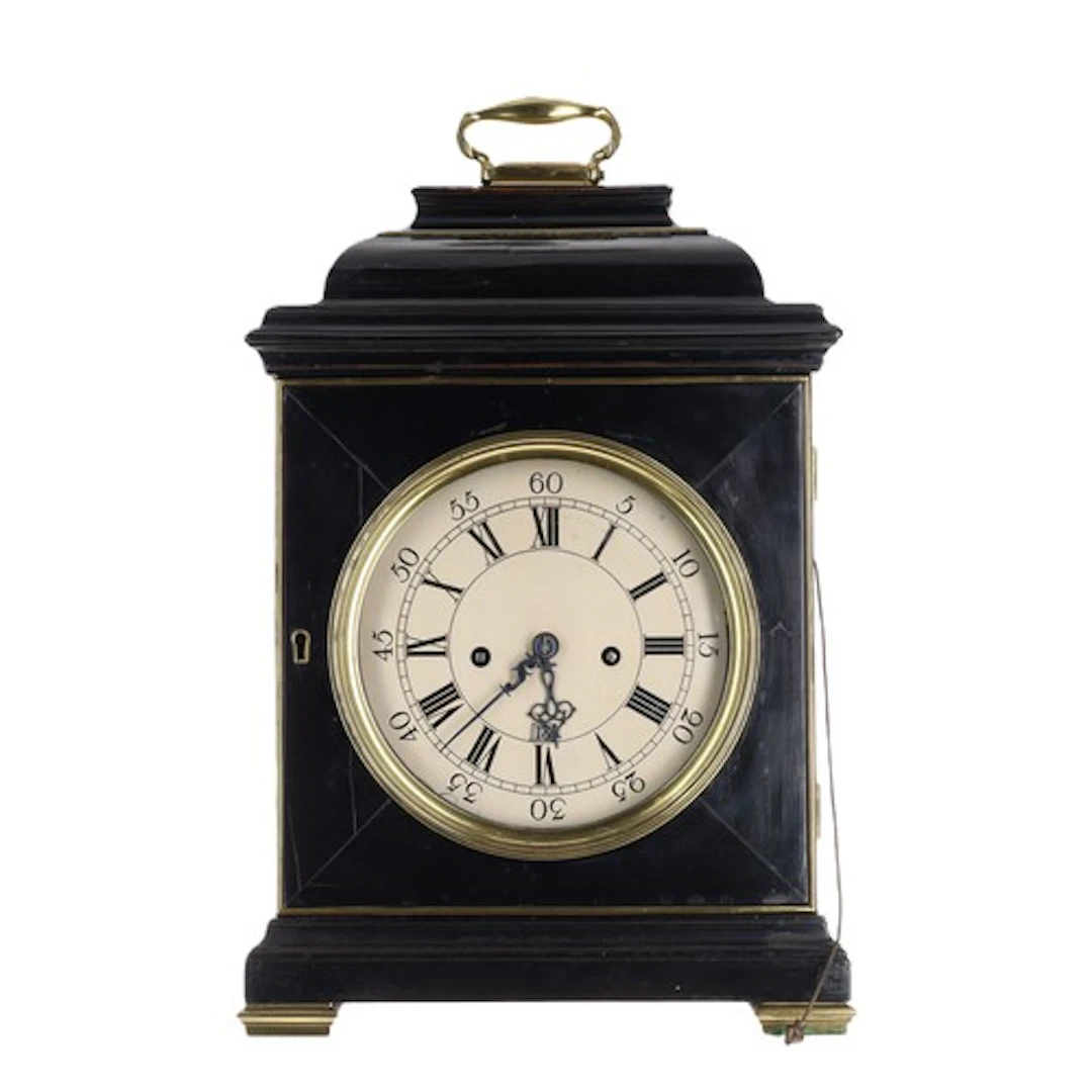 Fine English Regency ebonised twin fusee bracket clock with ...