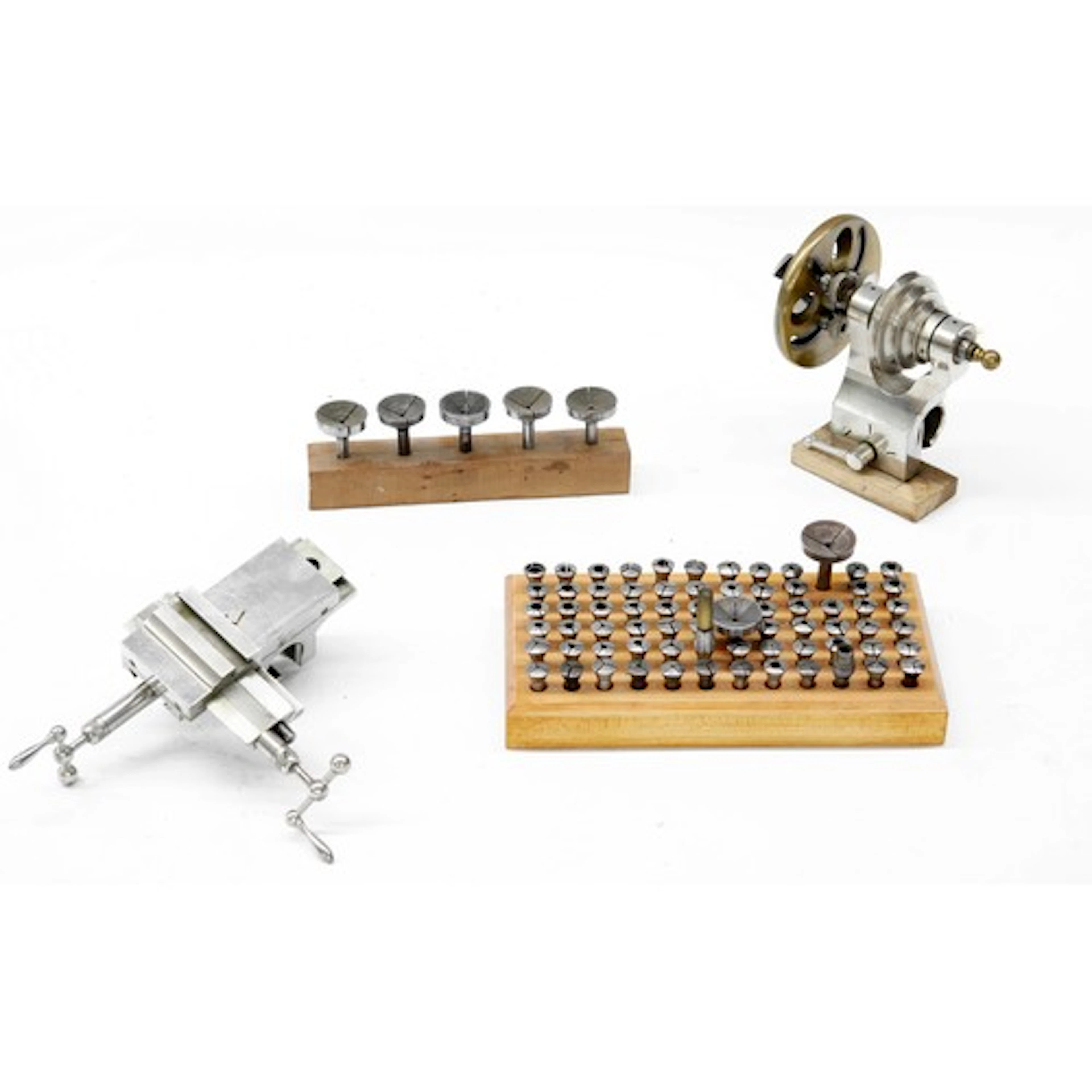 Compound slide rest, mandril head stock and a selection of 6...