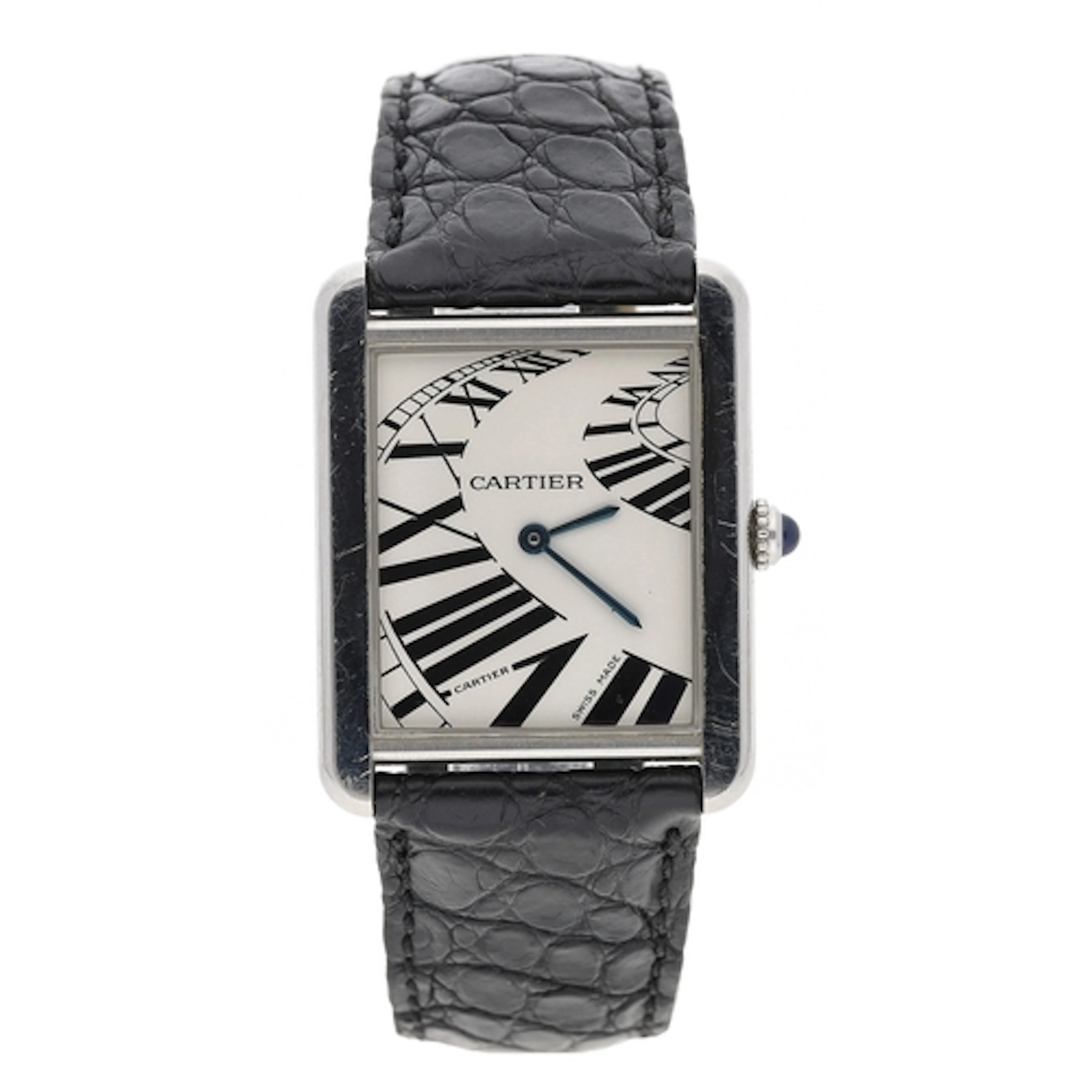 Cartier Tank Solo 'Piano' stainless steel wristwatch, refere...
