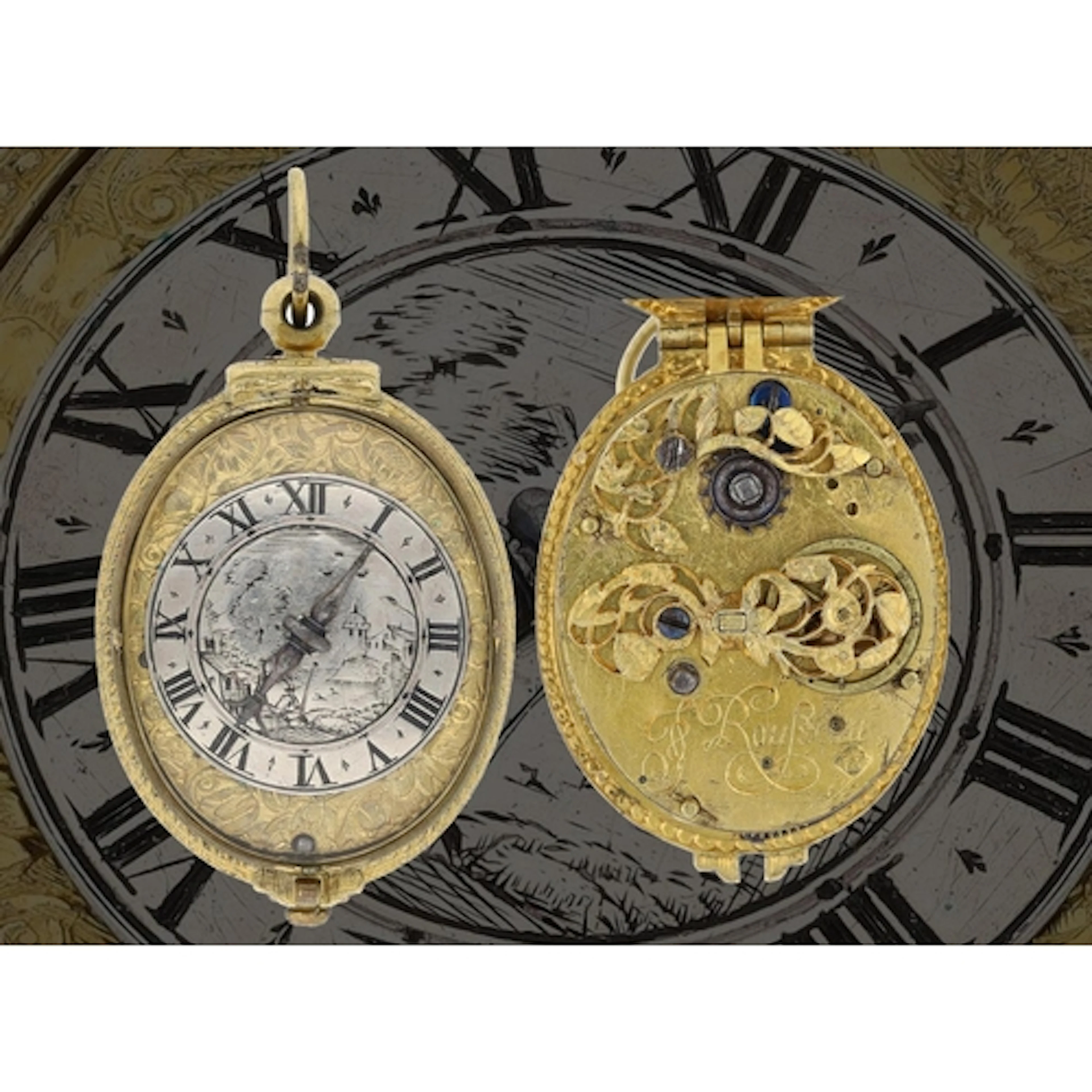 Jean Rousseau - fine and rare 17th century pre-balance sprin...