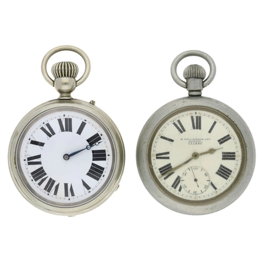 H. Williamson British Military issue nickel cased lever pock...