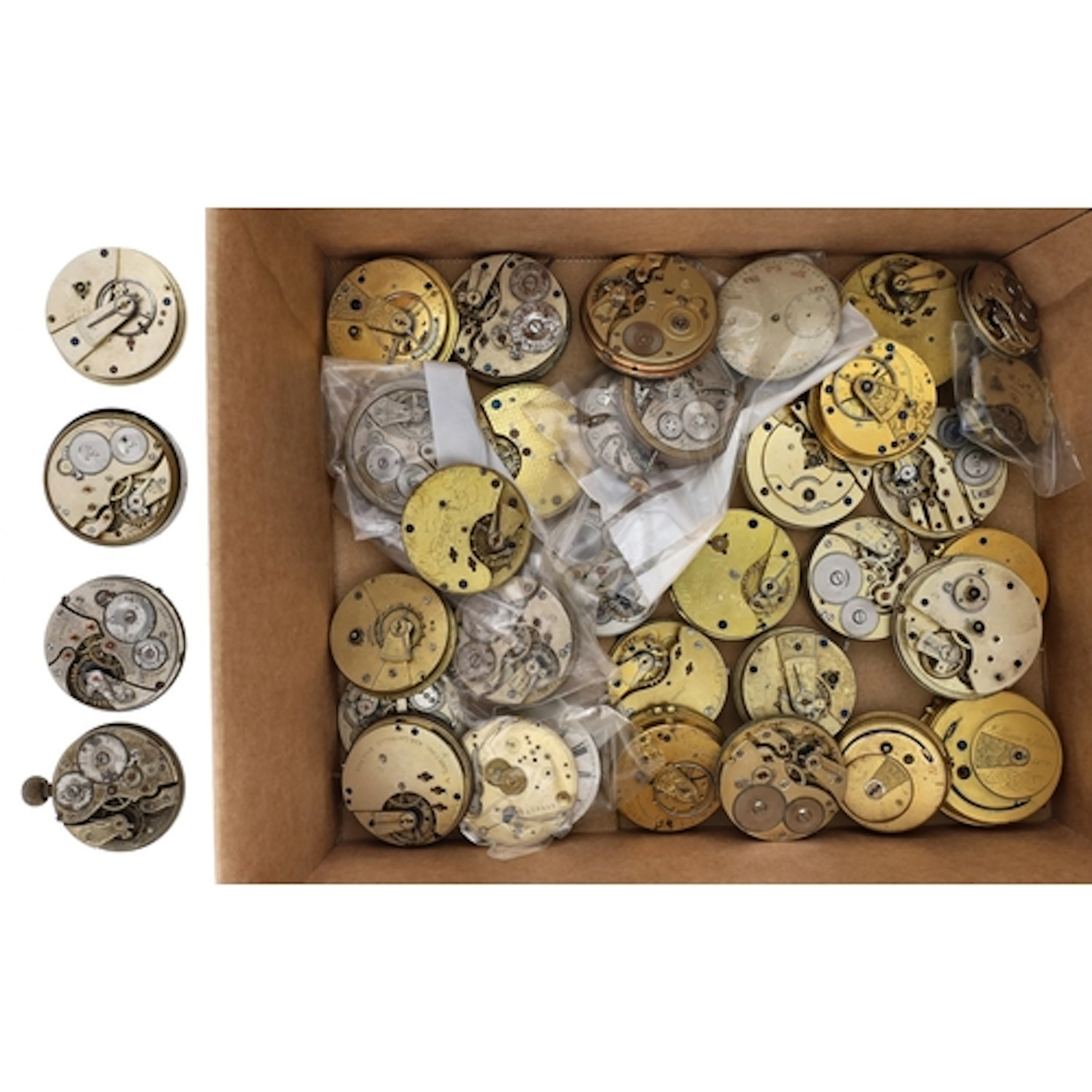 Quantity of assorted pocket watch movements to include maker...