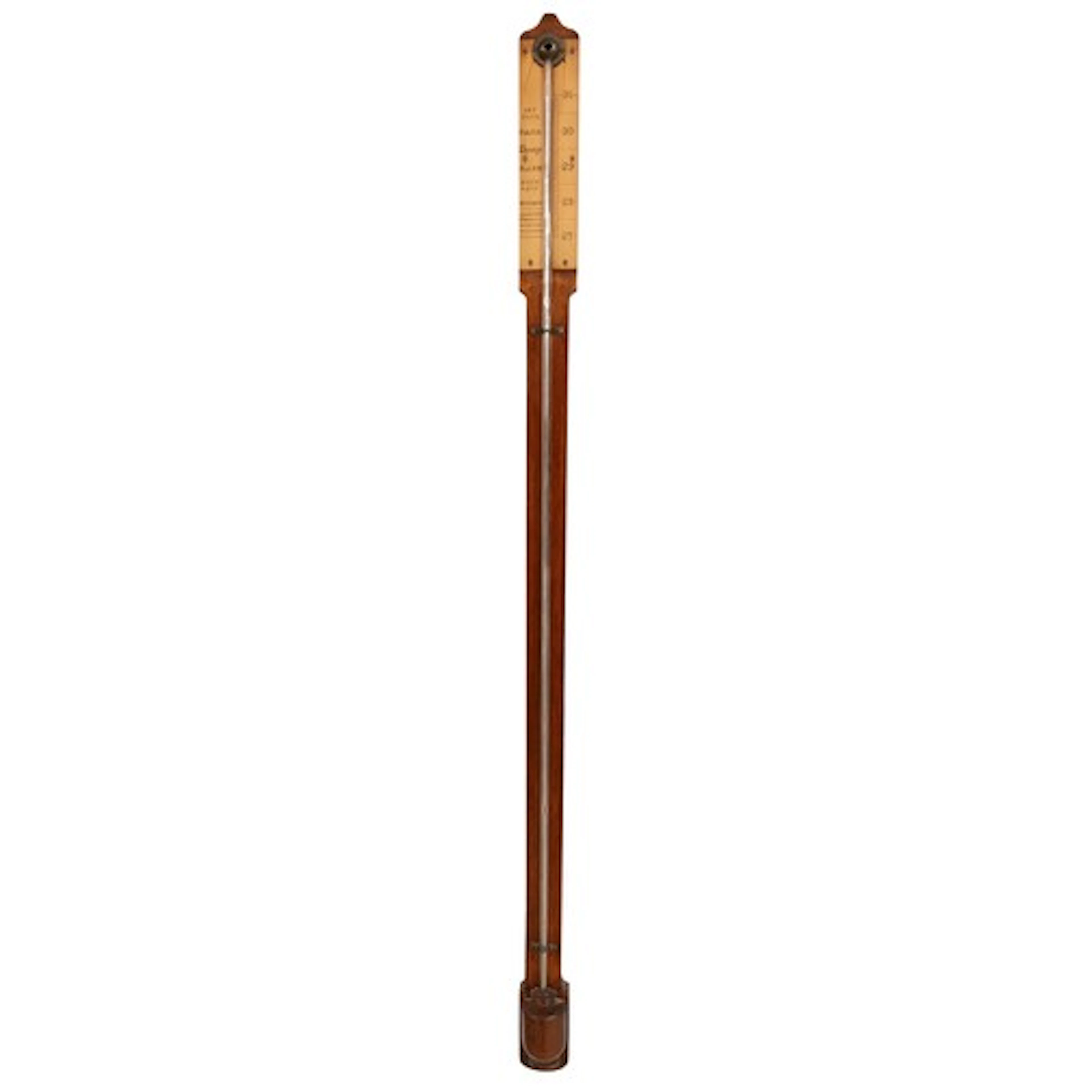 19th century rosewood stick barometer, signed T. Harris &amp...