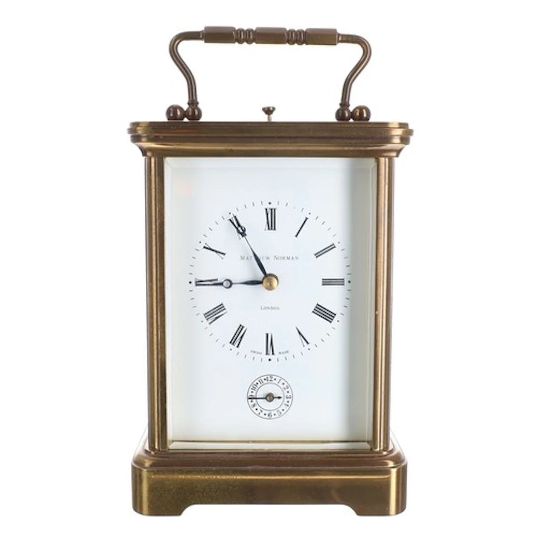 Matthew Norman, London brass cased repeating alarm carriage ...