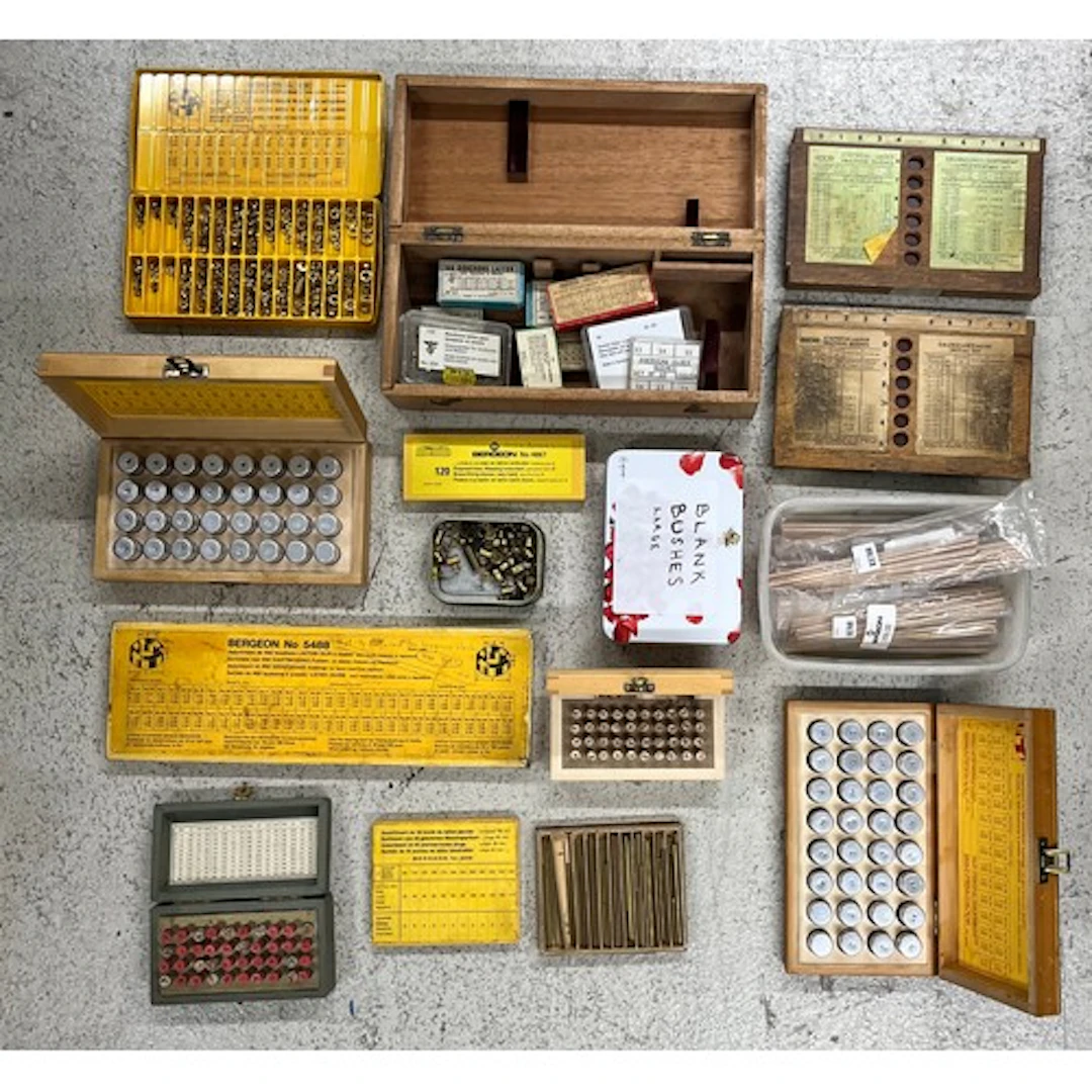 Quantity of Bergeon clock parts to include assortment of har...