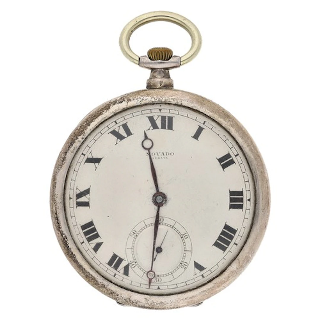 Movado silver (0.900) lever dress pocket watch, unsigned fif...