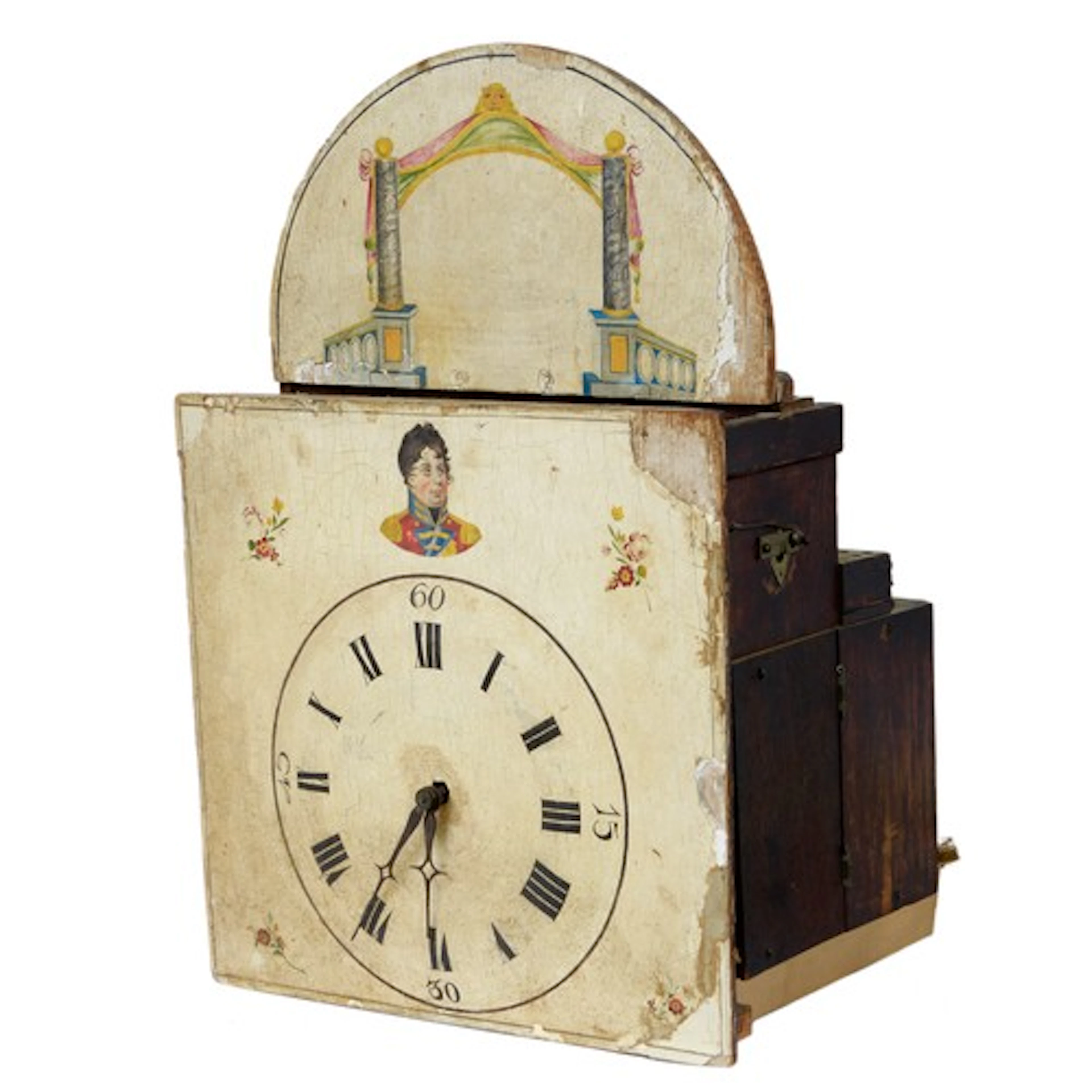 Interesting 19th century Black Forest musical organ wall clo...