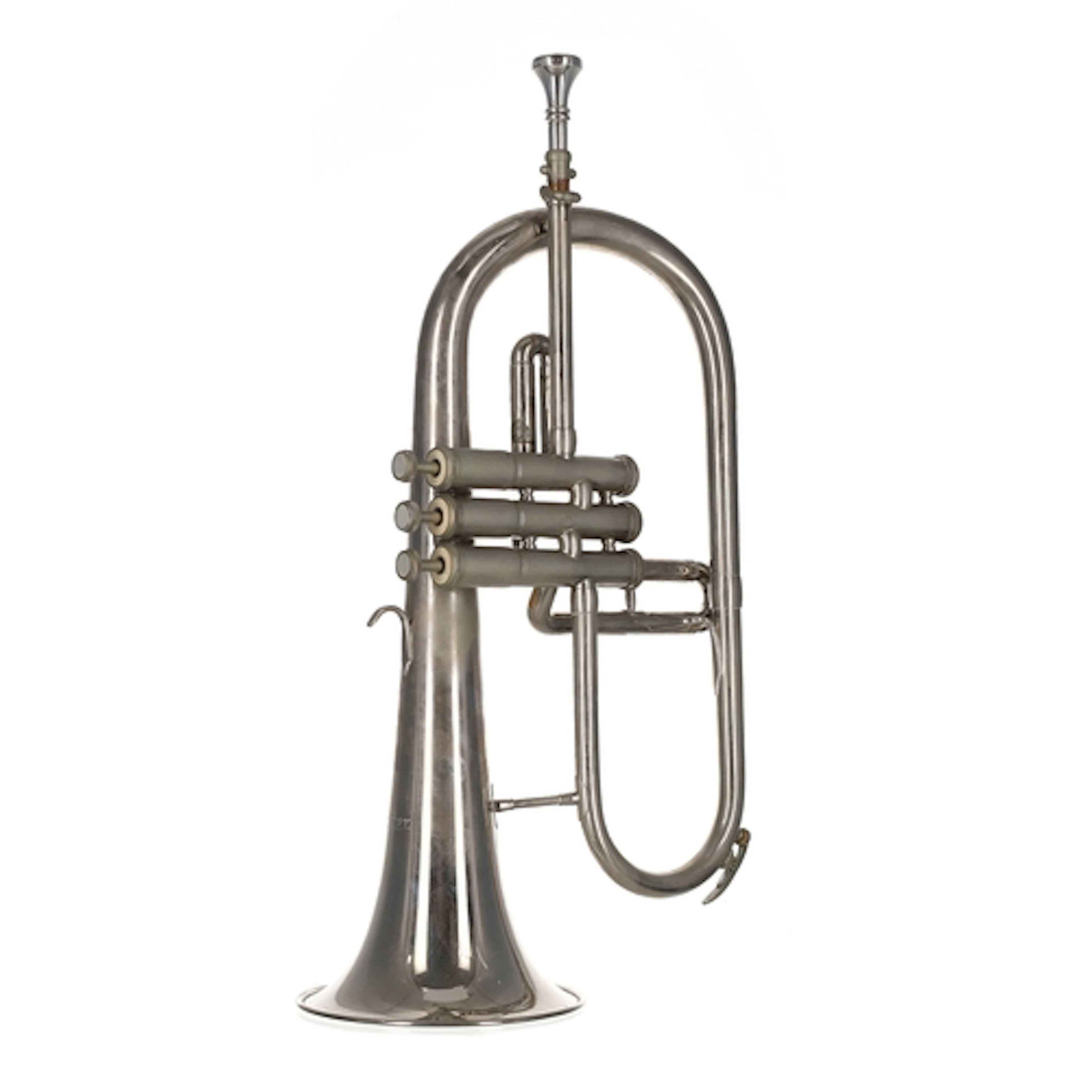 Silver plated flugel horn by Jupiter, serial no. 827006, wit...