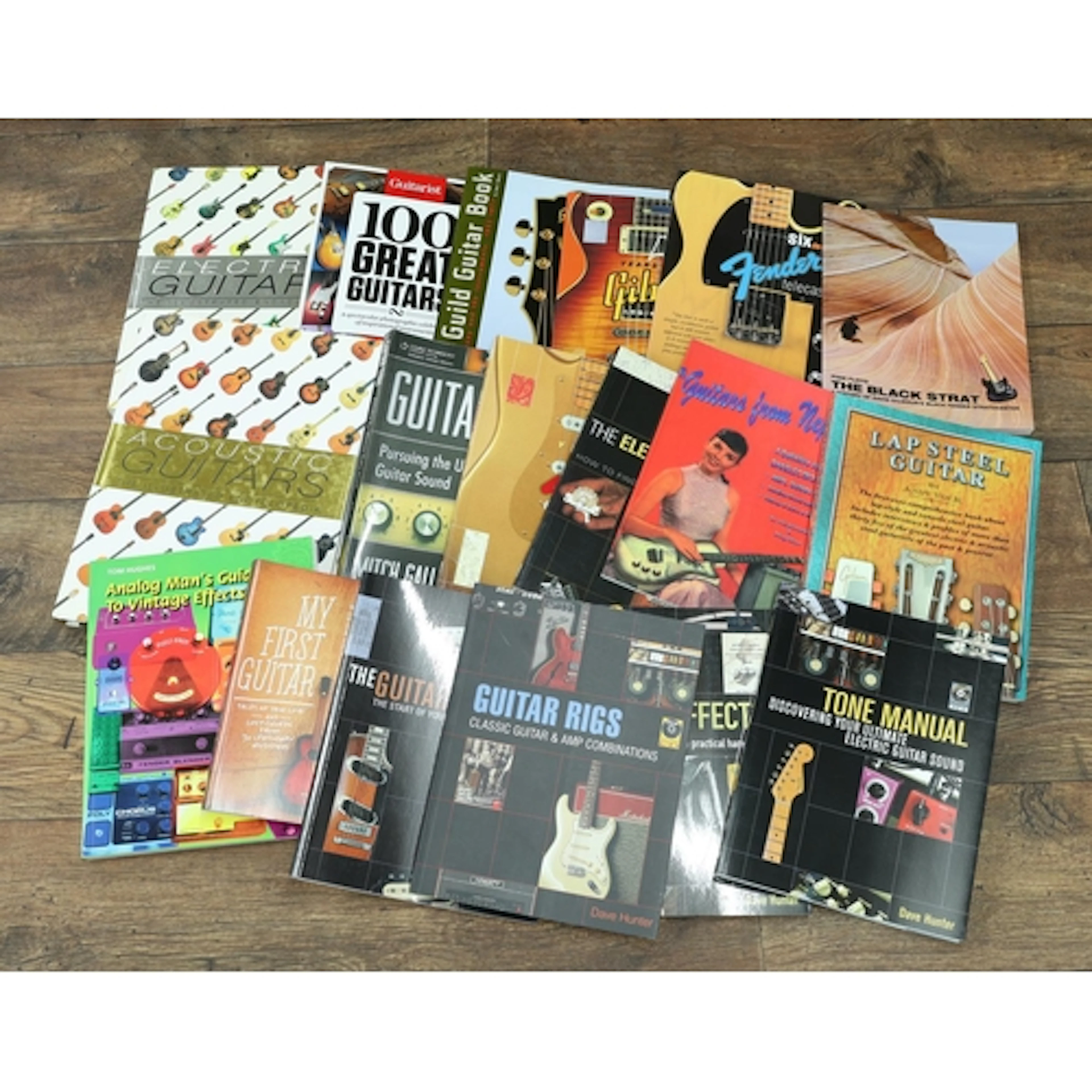 Good selection of guitar reference books including Dave Hunt...