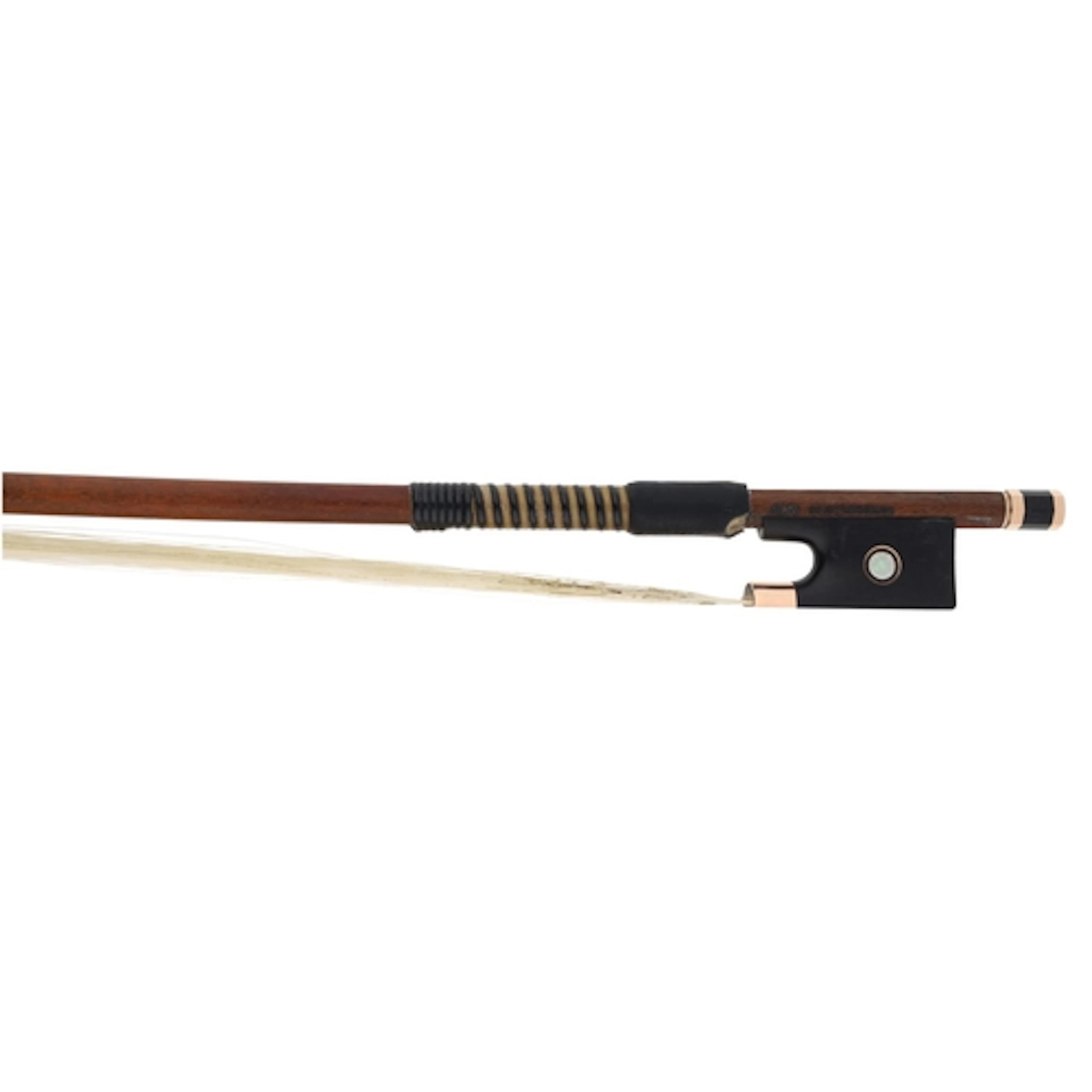 Good English gold mounted violin bow by and stamped John Clu...