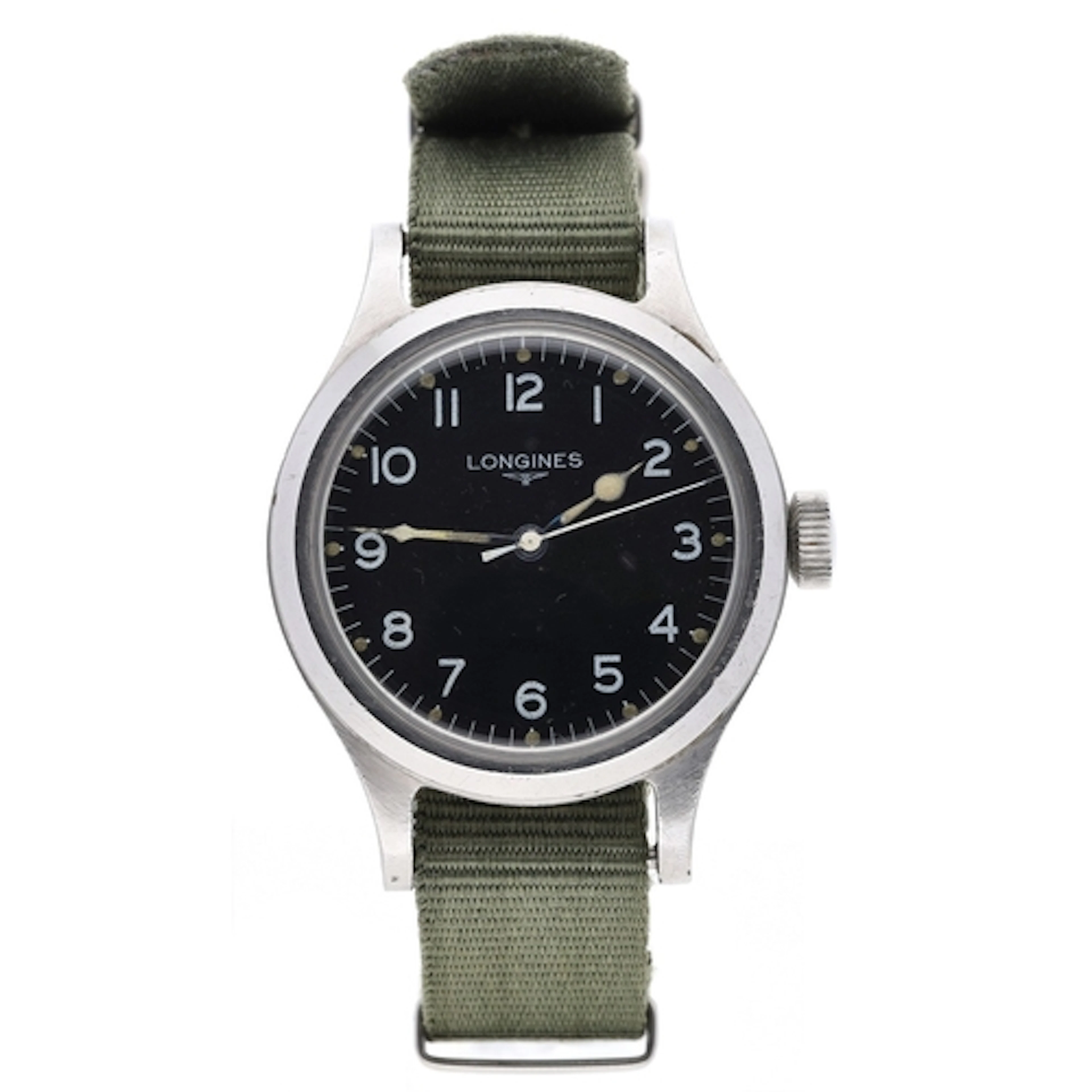 Longines British Military R.A.F issue stainless steel pilot'...