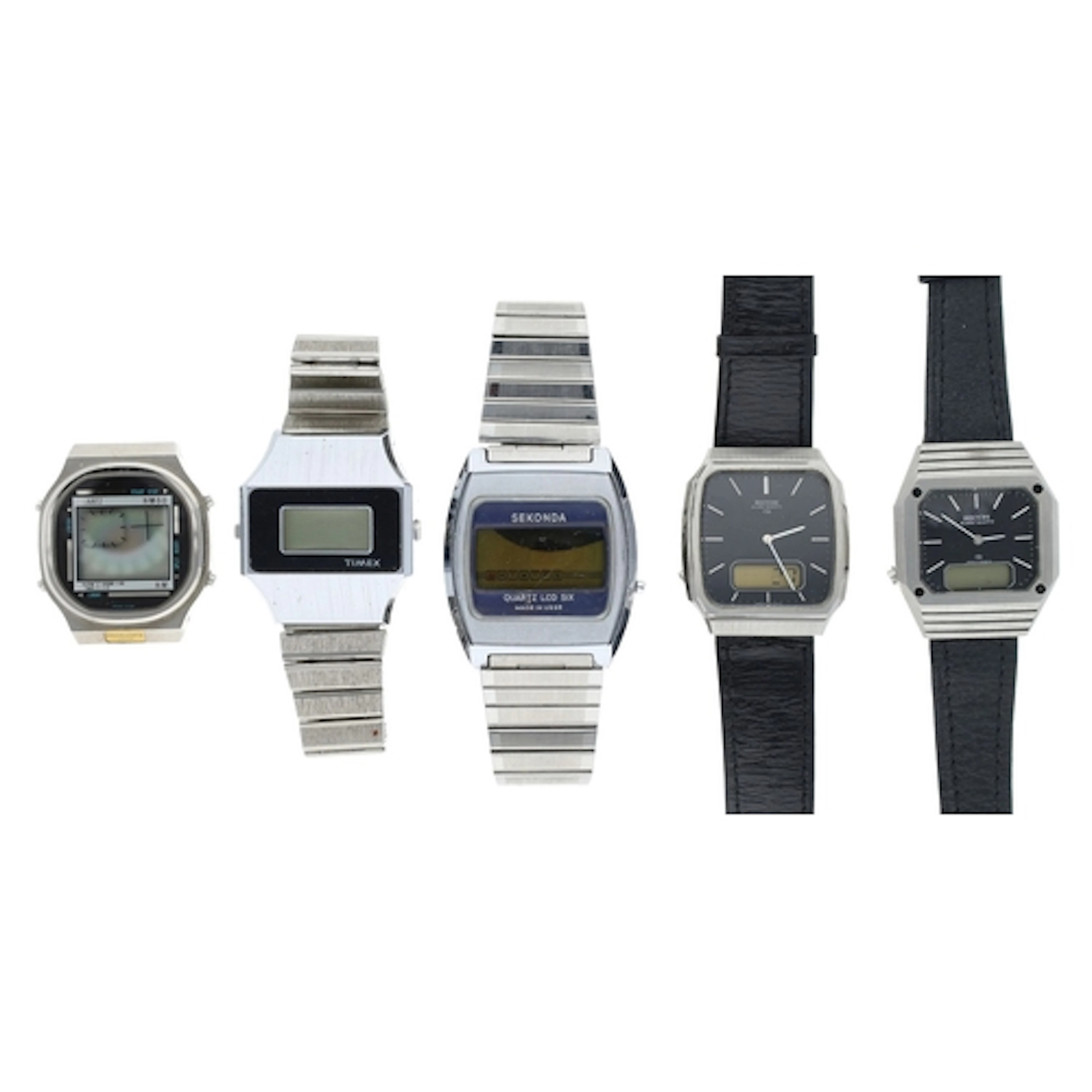 Timex digital LCD gentleman's wristwatch, Timex bracelet, 34...