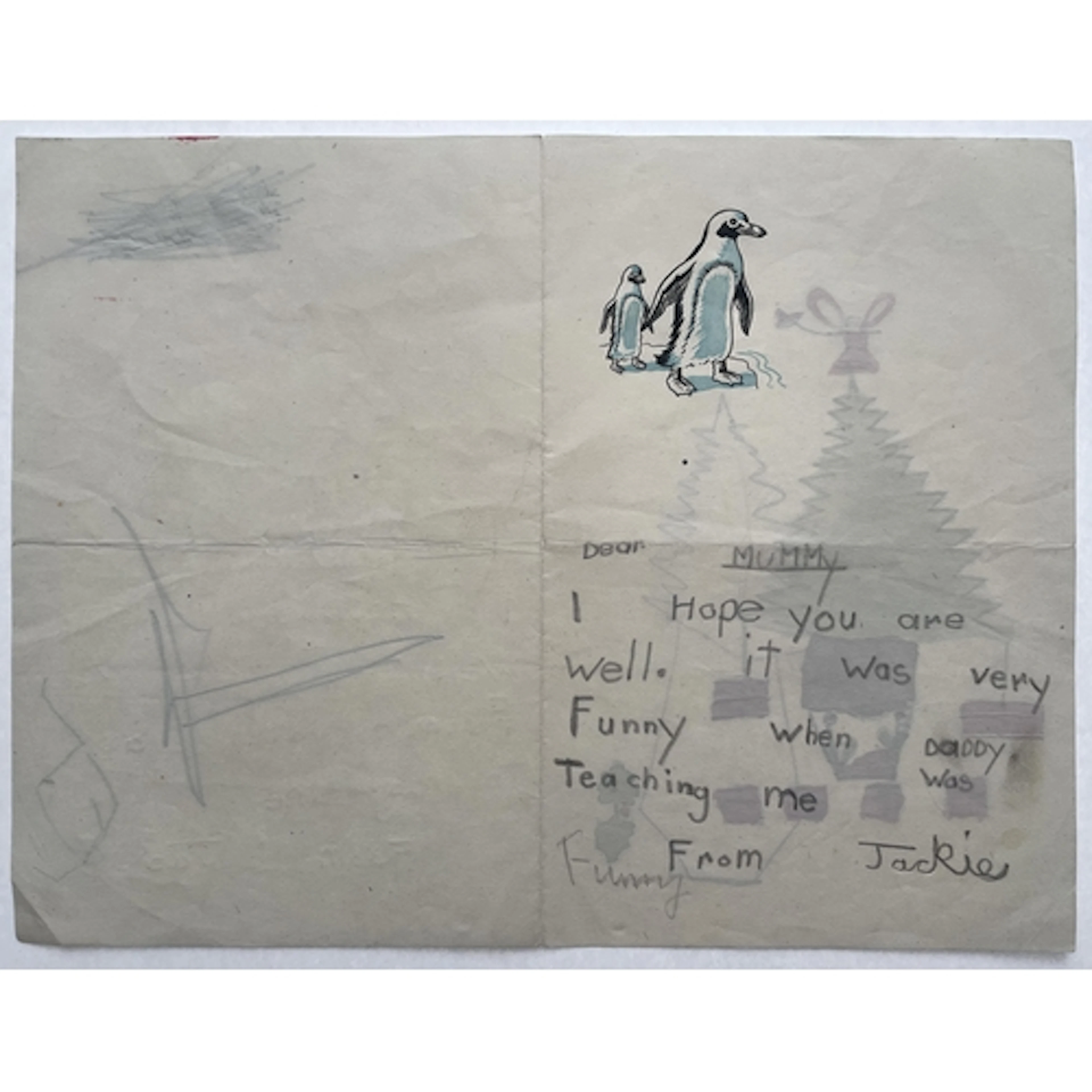 A letter - Dear Mummy (Iris), from Jackie (Jacqueline), 2 pa...