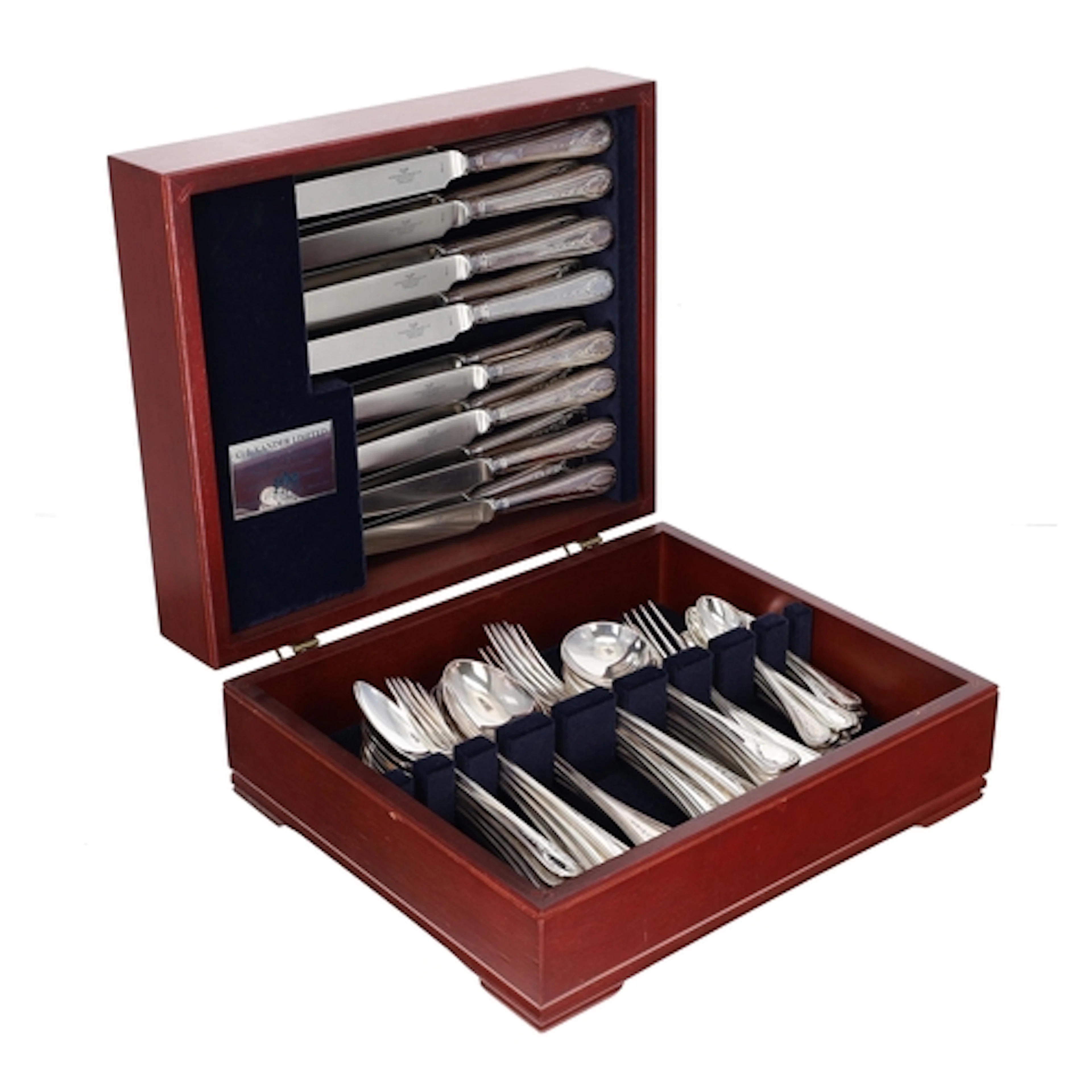 Modern 'Hester Bateman' pattern canteen, for eight place set...