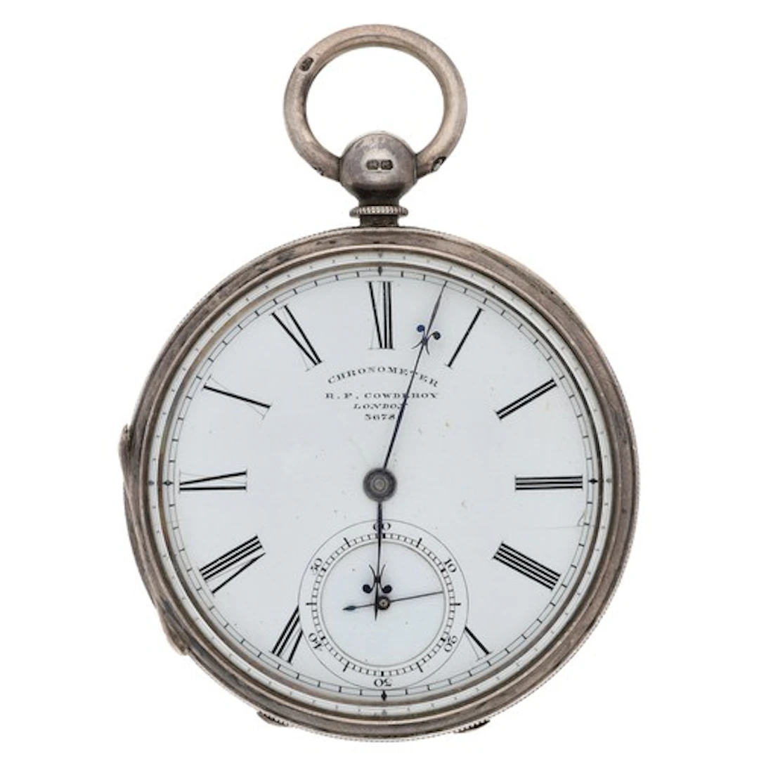 R.F. Cowderoy, London - silver chronometer pocket watch, Che...