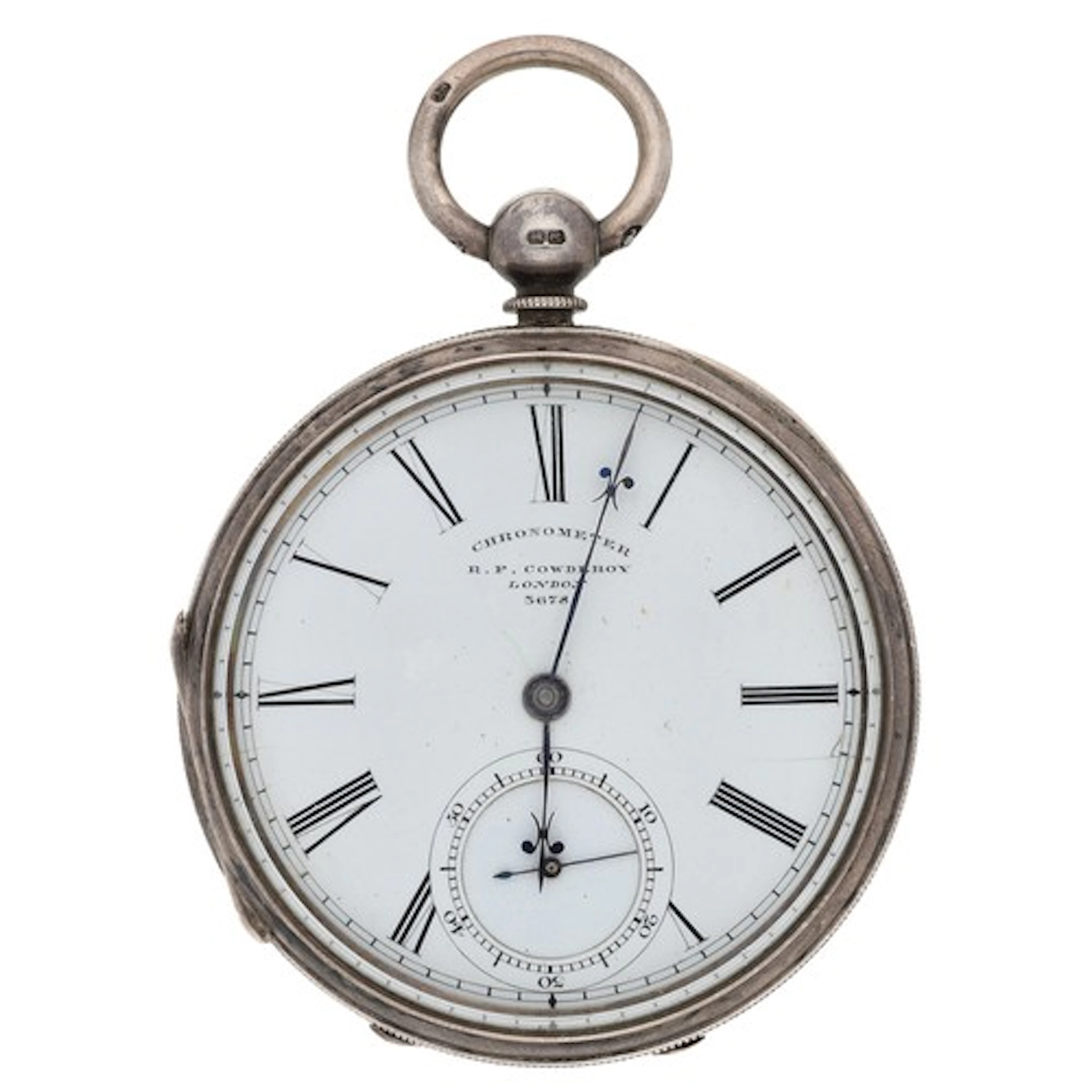 R.F. Cowderoy, London - silver chronometer pocket watch, Che...