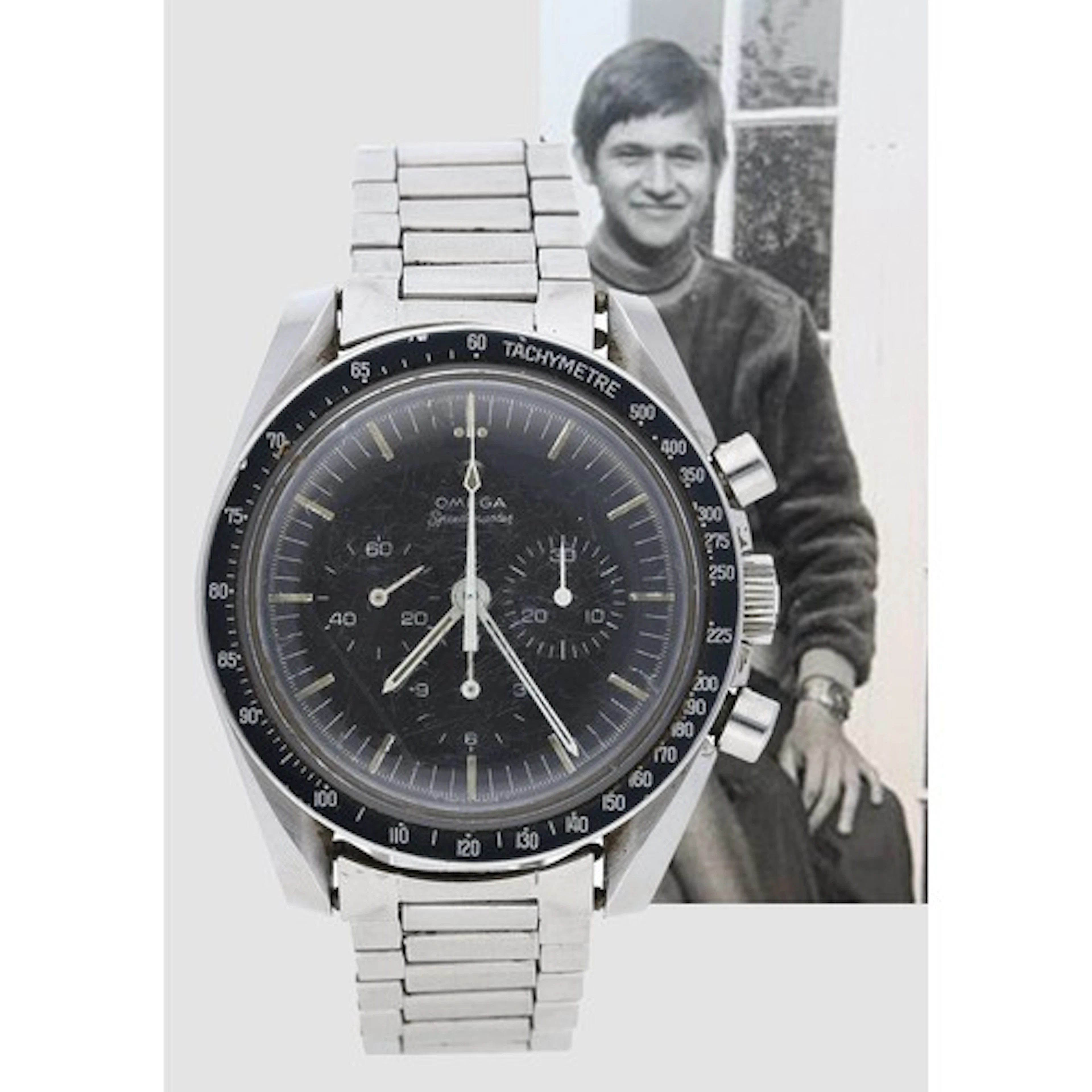 Omega Speedmaster stainless steel gentleman's wristwatch, re...