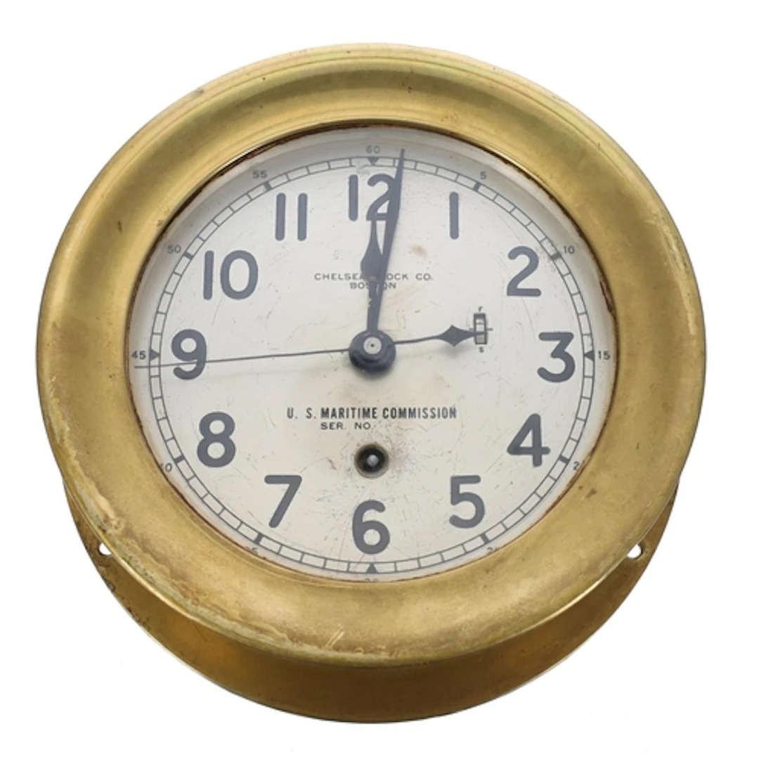 American Chelsea Clock Co. Boston U.S Maritime Commission ma...