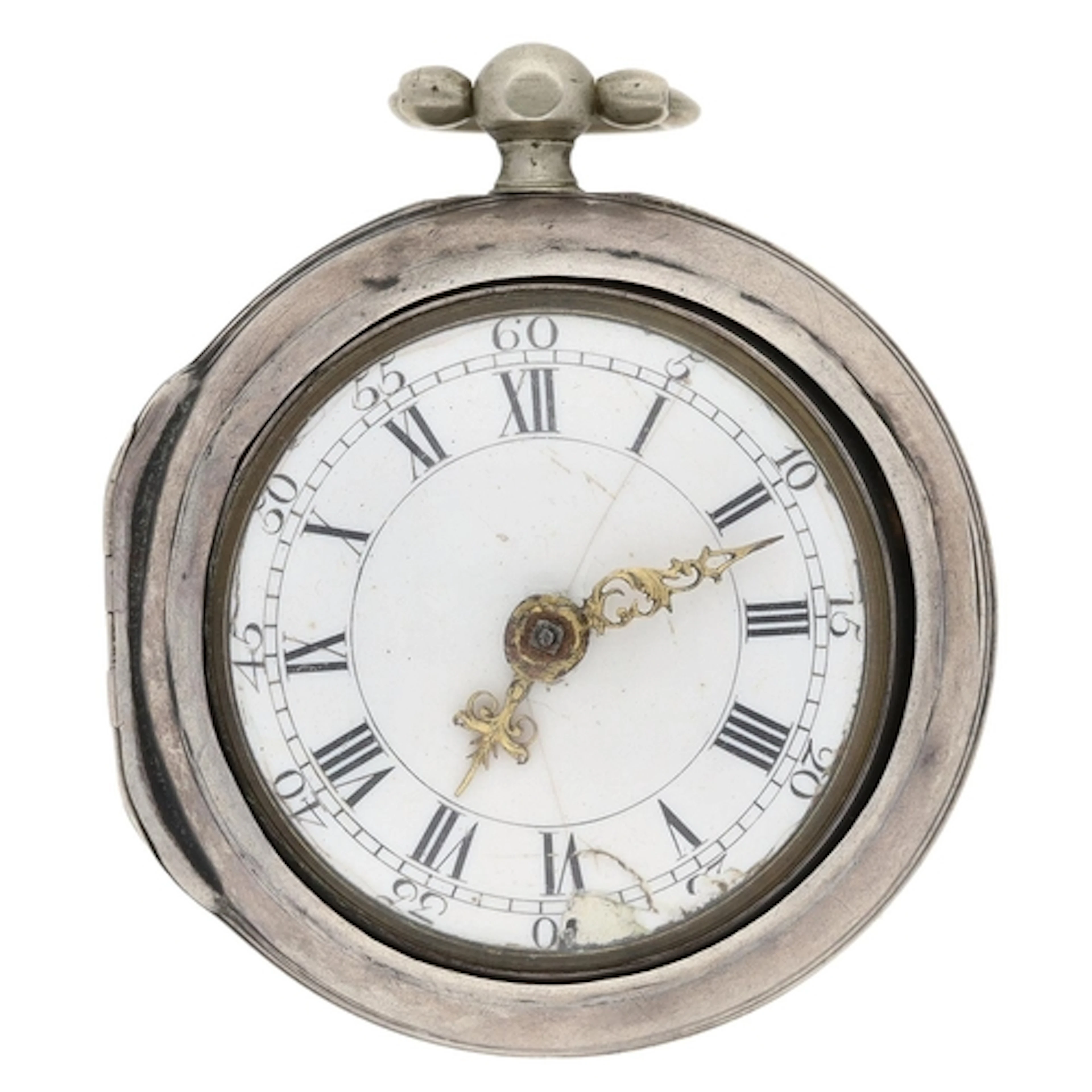 Thos Bradley, London - George III silver pair cased pocket w...