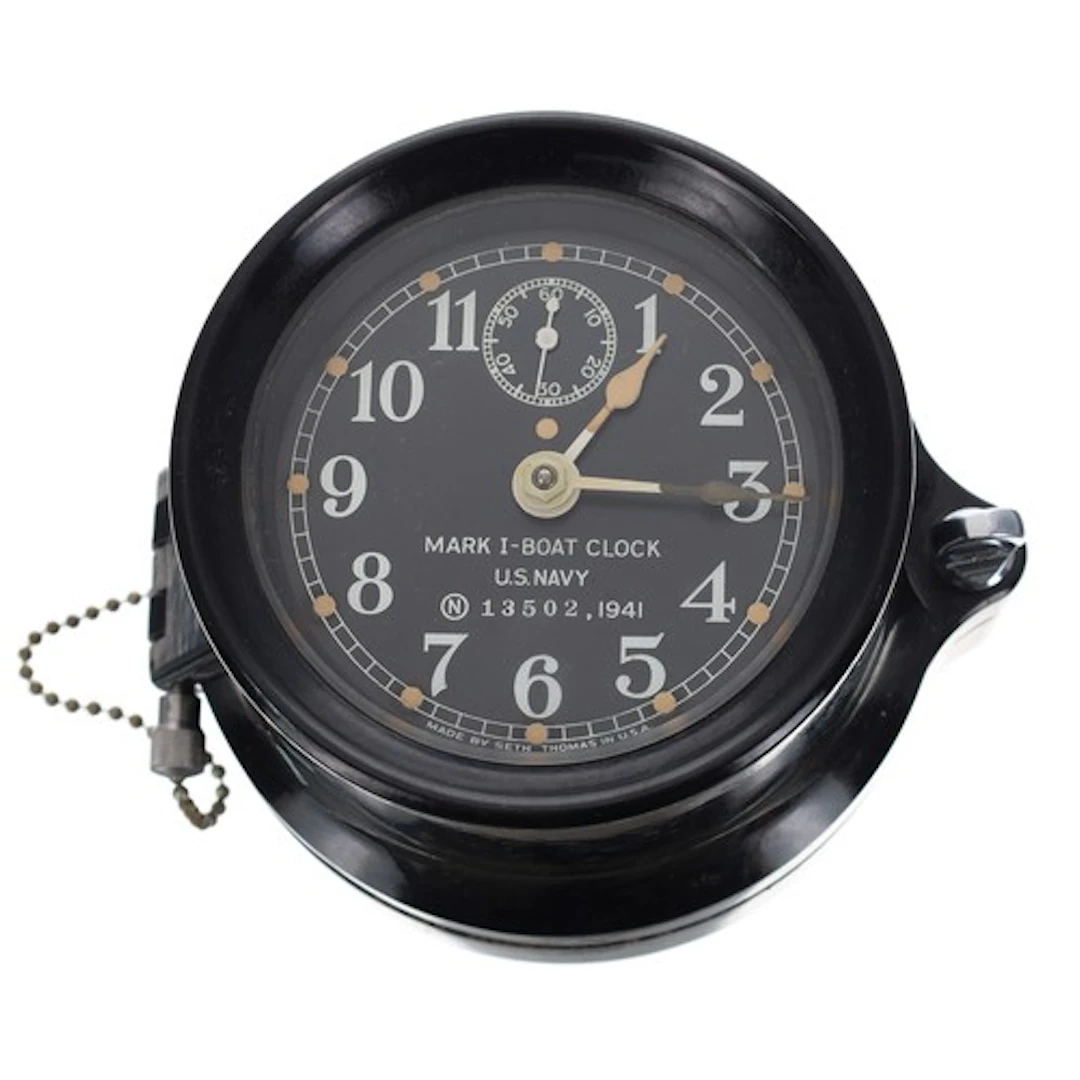 Seth Thomas U.S. Navy Mark I-Boat Clock, no. 13502, 1941, 3....