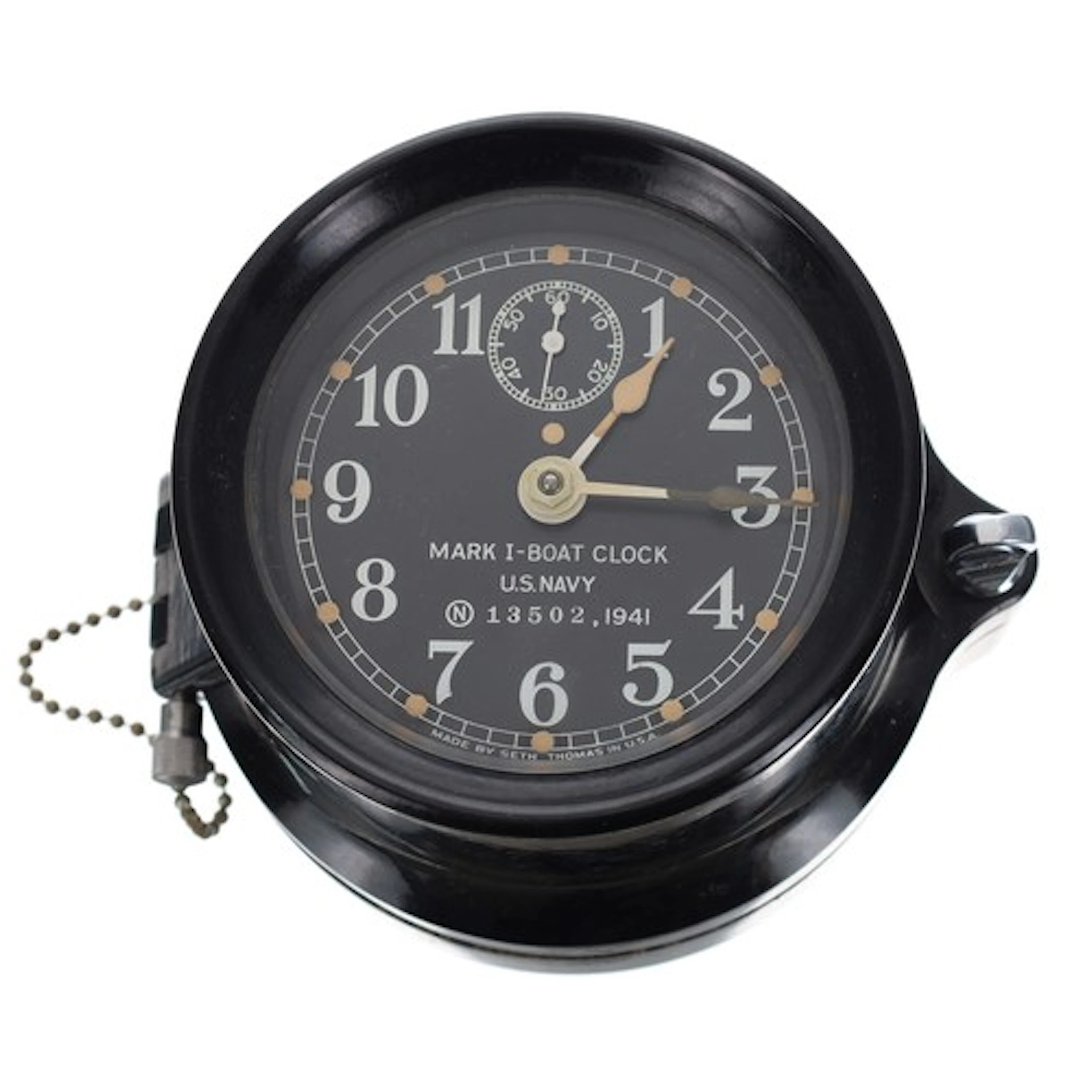 Seth Thomas U.S. Navy Mark I-Boat Clock, no. 13502, 1941, 3....