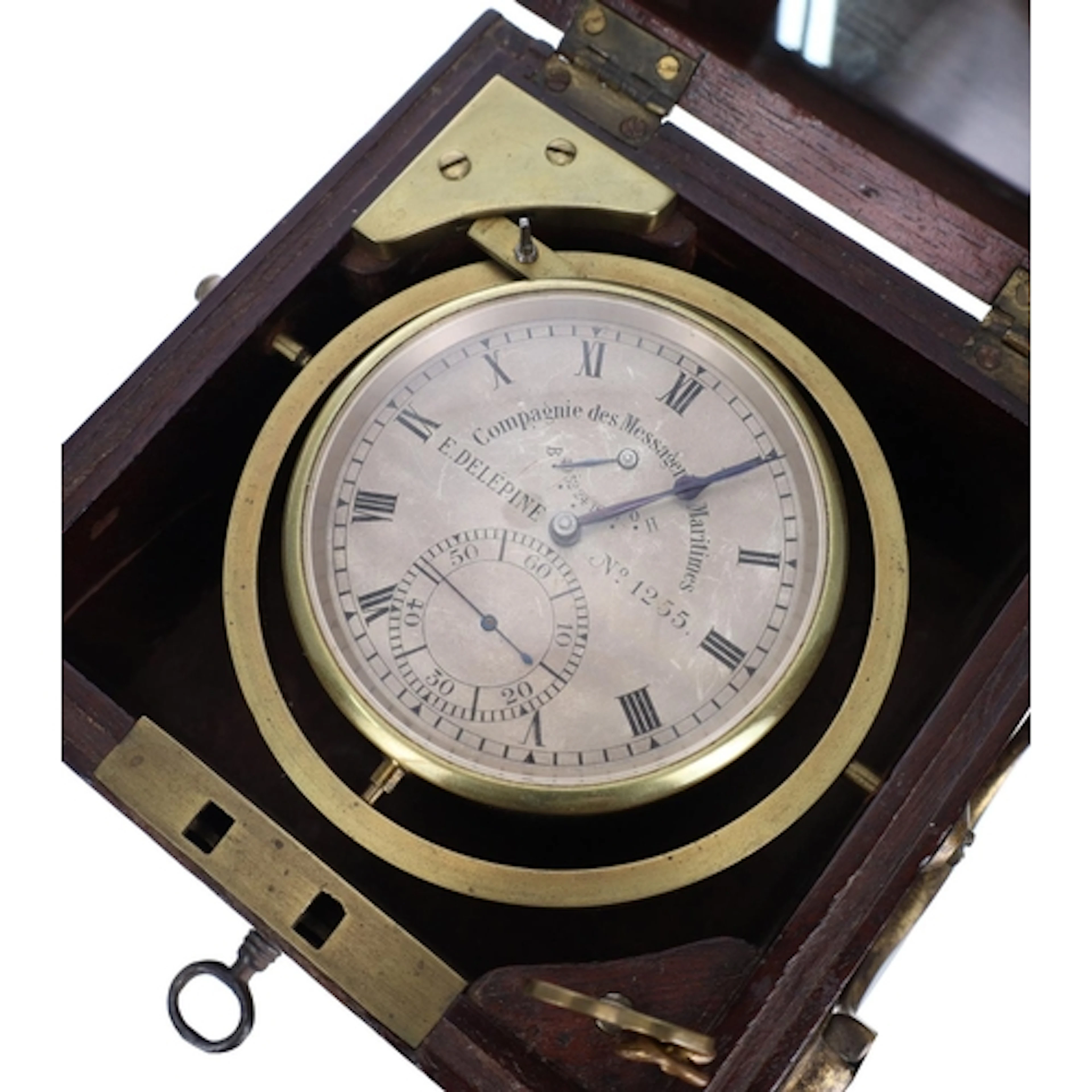 Fine small 19th century French marine chronometer by E. Delé...