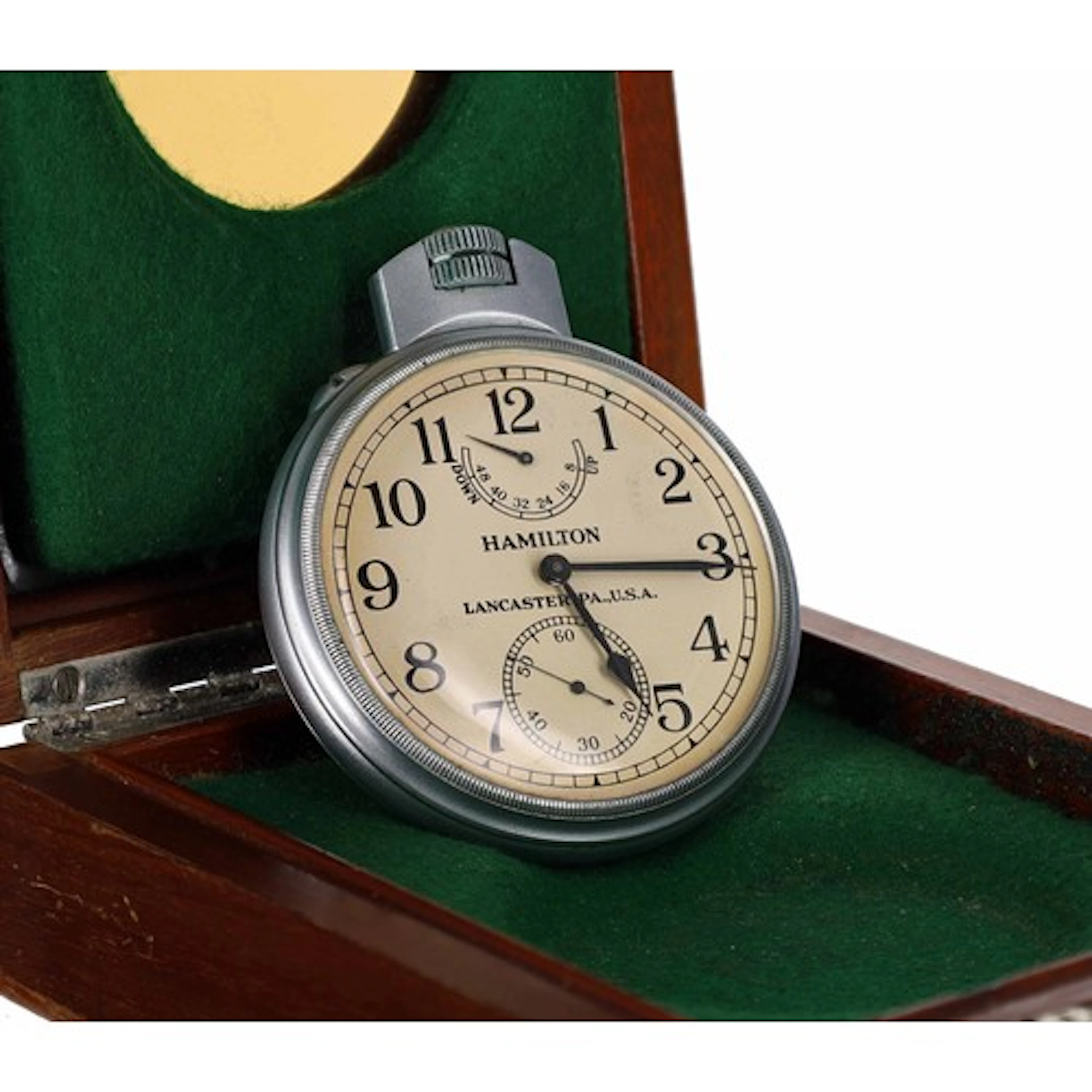 Hamilton U.S. Navy Model 22 forty-eight hour metal cased chr...