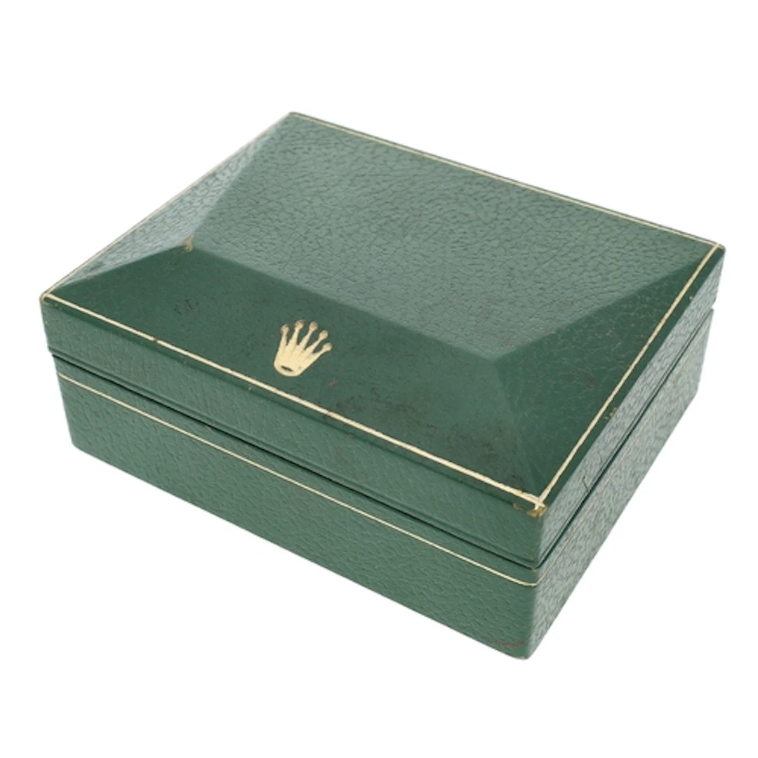 Rolex - green 'coffin' wristwatch box (lacking internal watc...