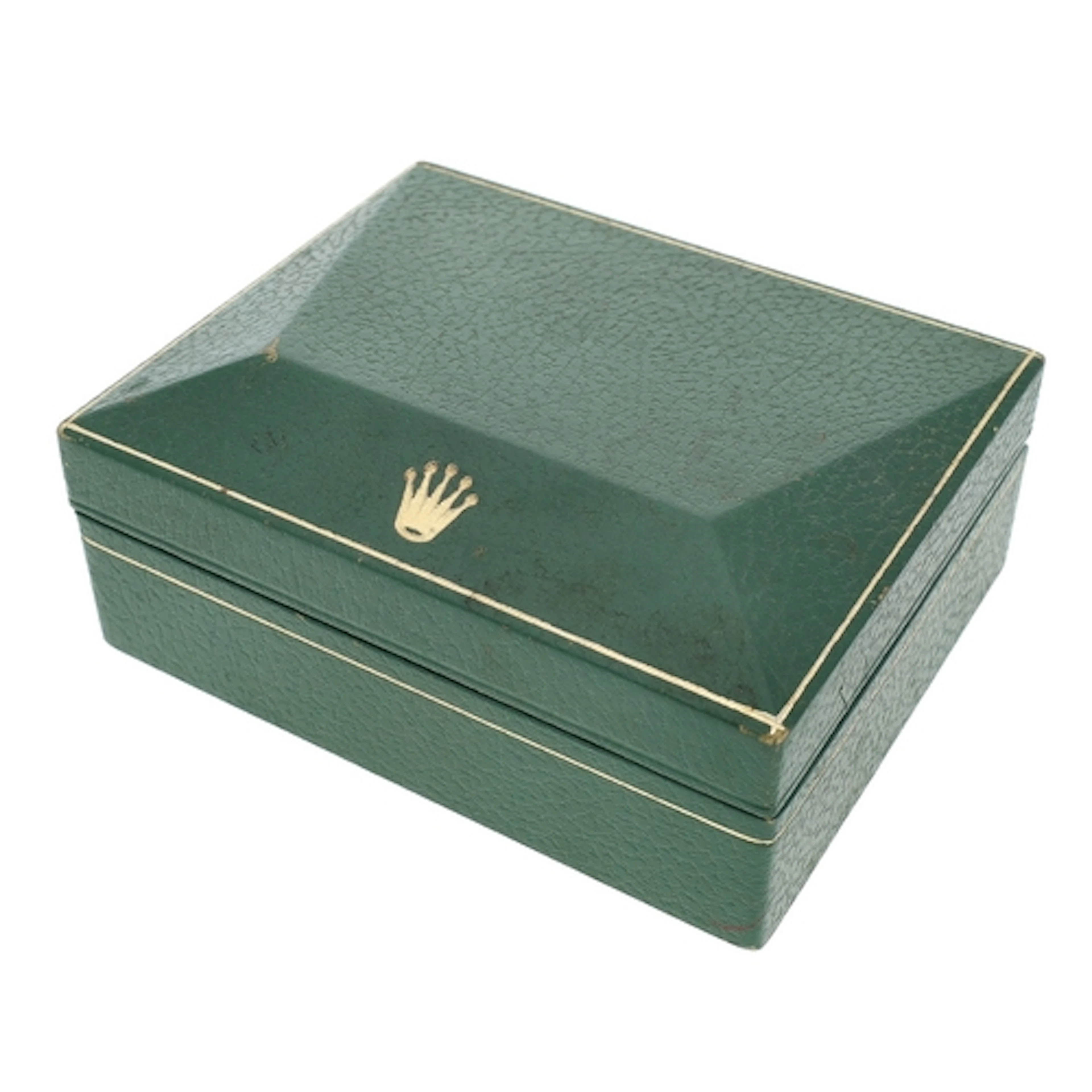 Rolex - green 'coffin' wristwatch box (lacking internal watc...