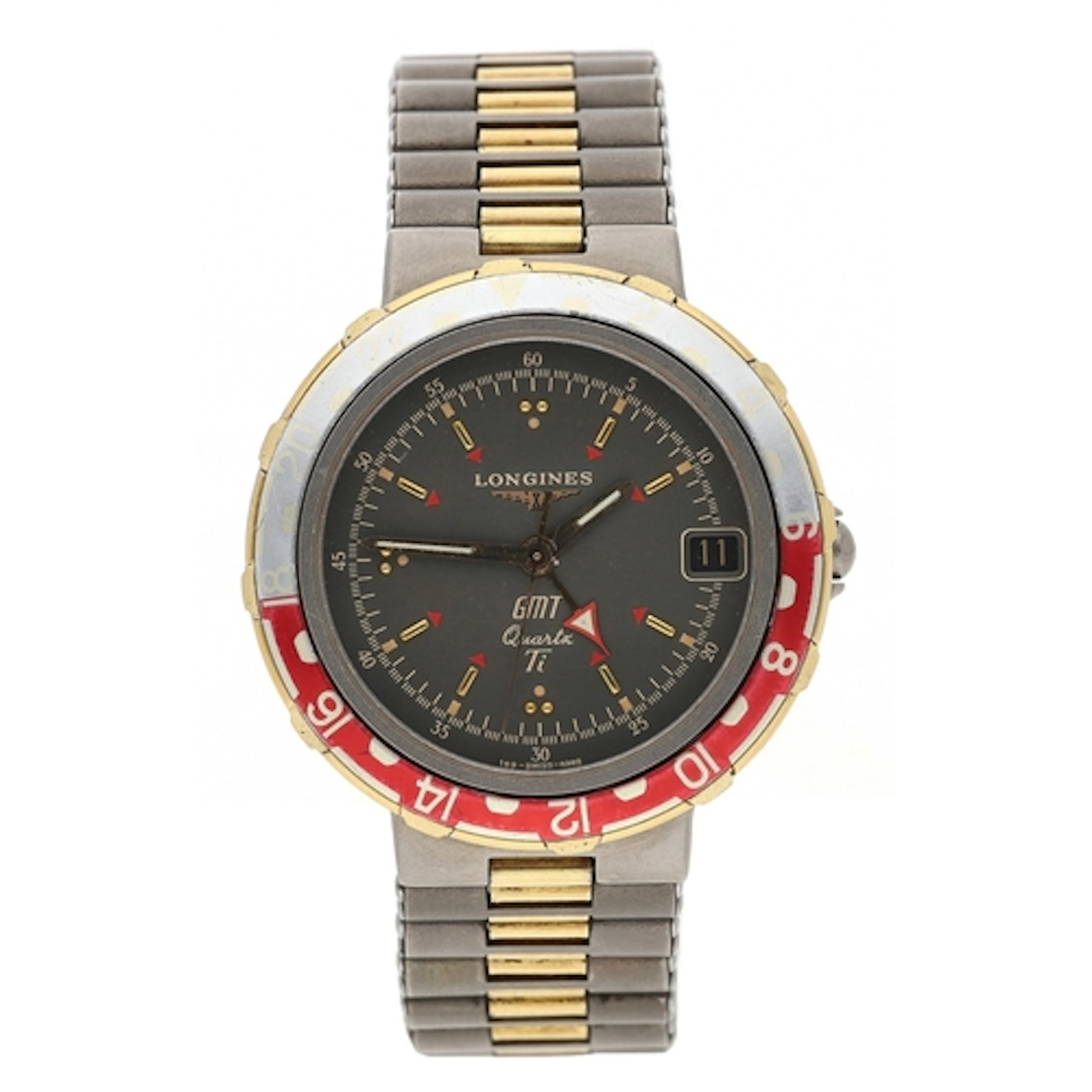 Longines Conquest Ti GMT Quartz titanium bi-colour mid-size ...