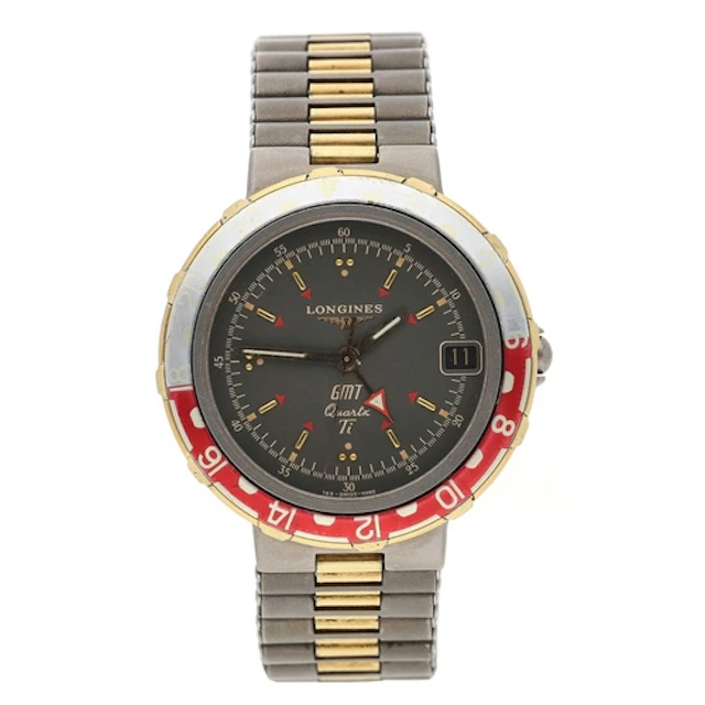 Longines Conquest Ti GMT Quartz titanium bi-colour mid-size ...