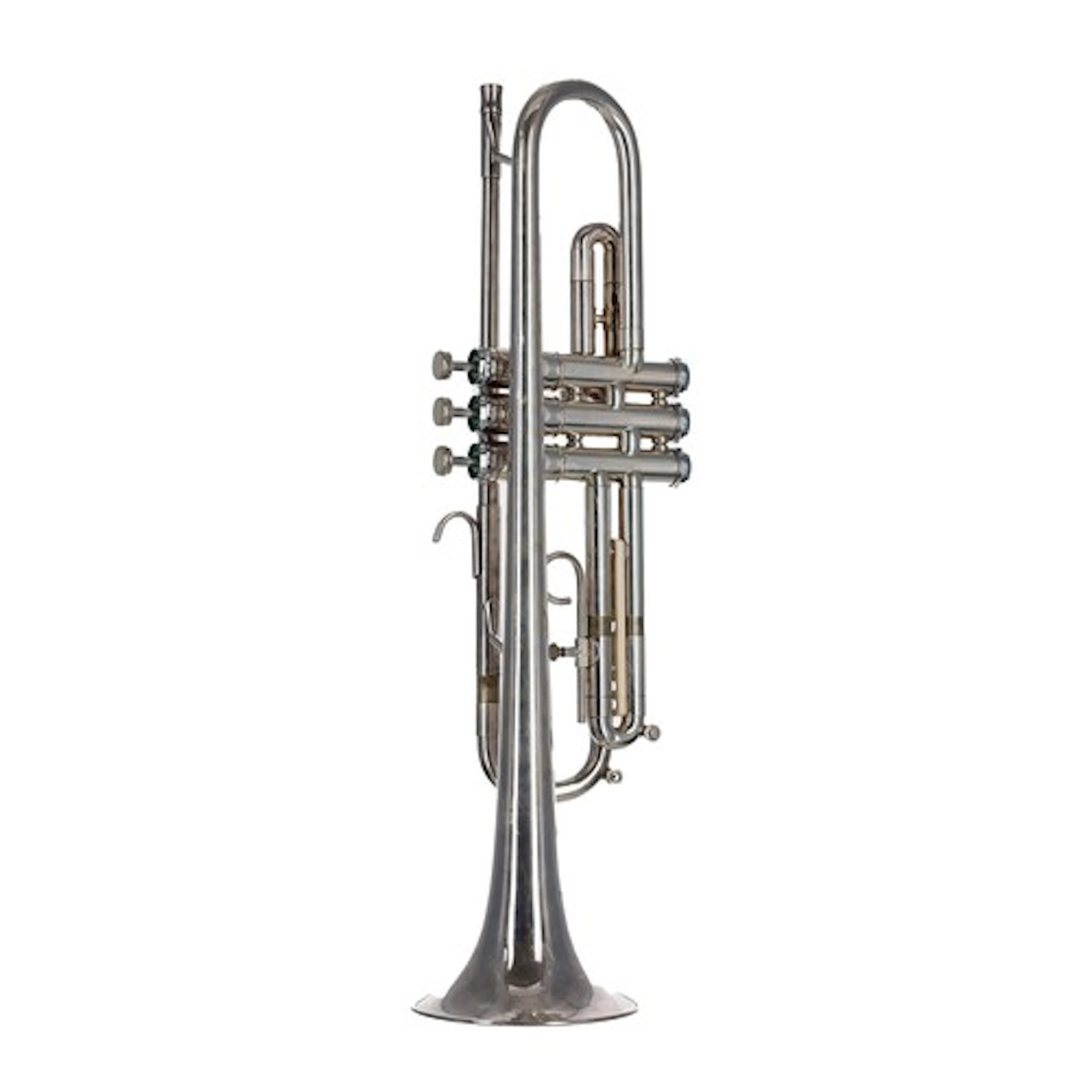 Silver plated trumpet inscribed Getzen 300 Series, Elkhorn, ...