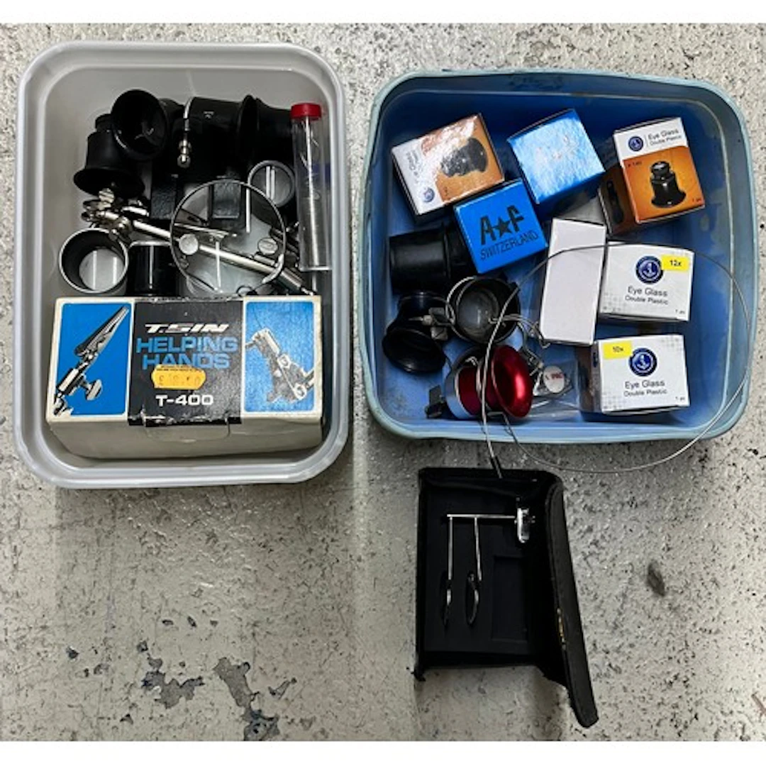 Large quantity of assorted loupes and magnifiers ...