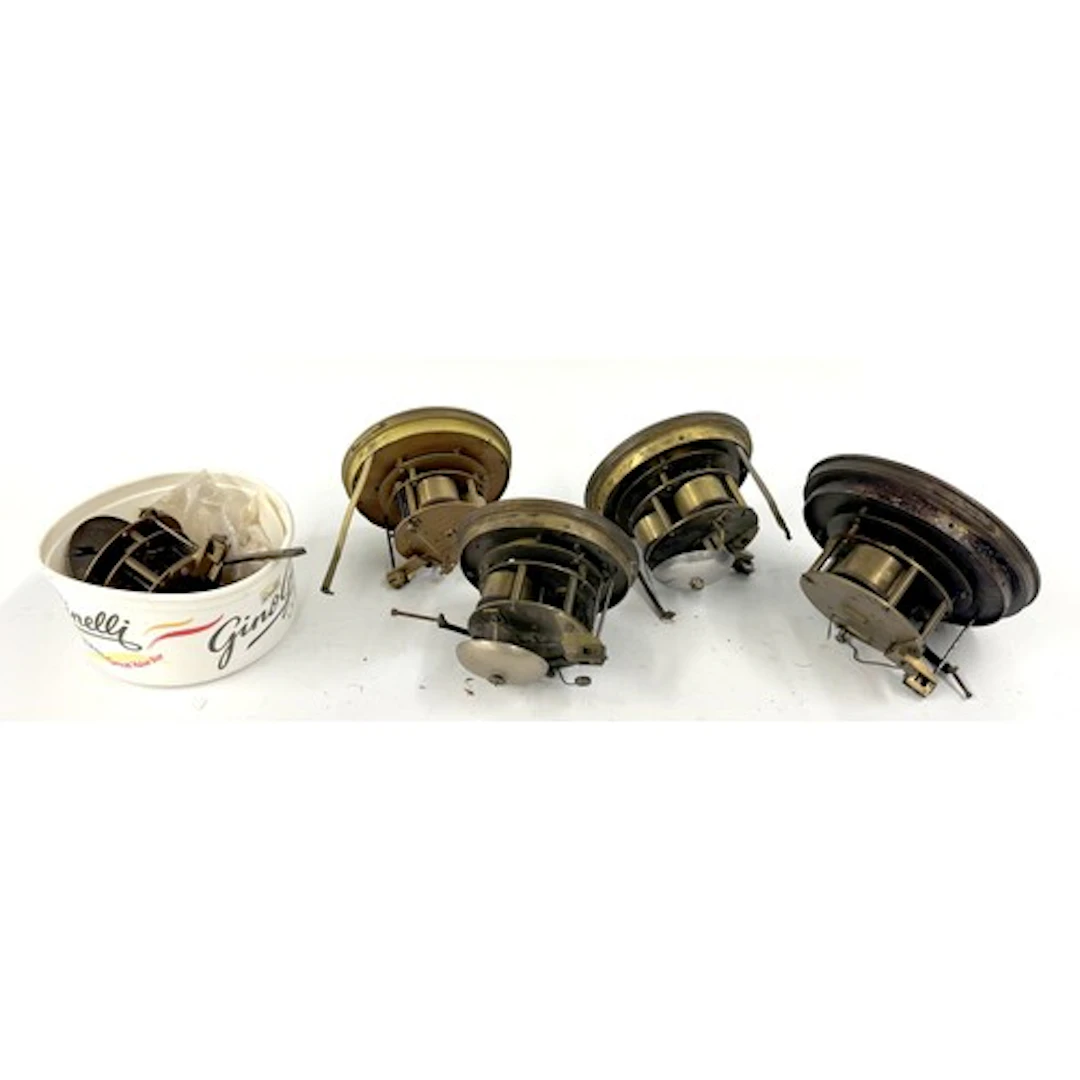 Collection of five assorted French two train mantel clock mo...