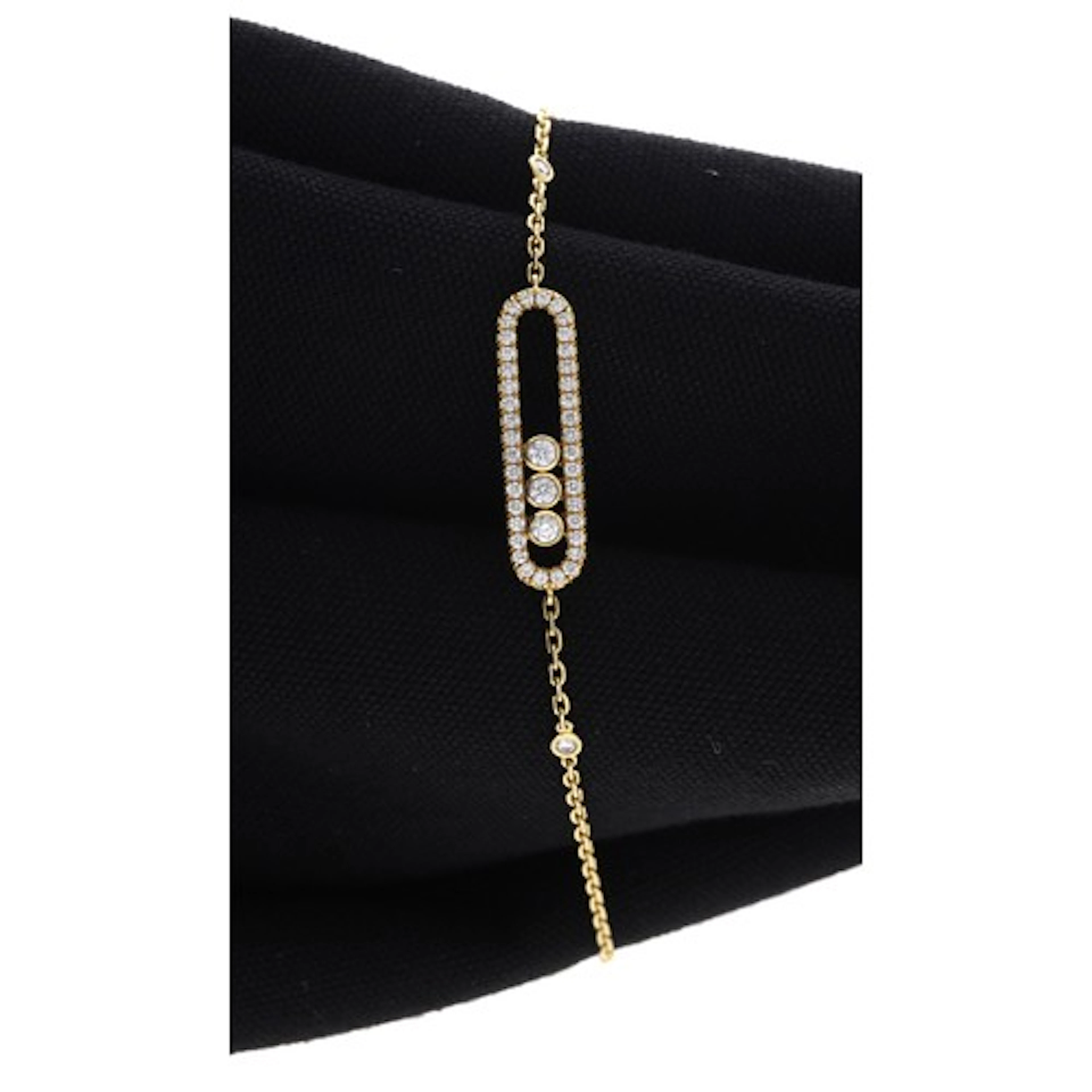 Messika Move Baby Pavé 18ct yellow gold diamond bracelet, si...