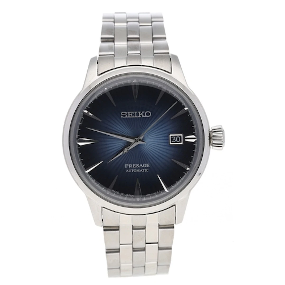 Seiko Presage 'Cocktail Time' automatic stainless steel gent...