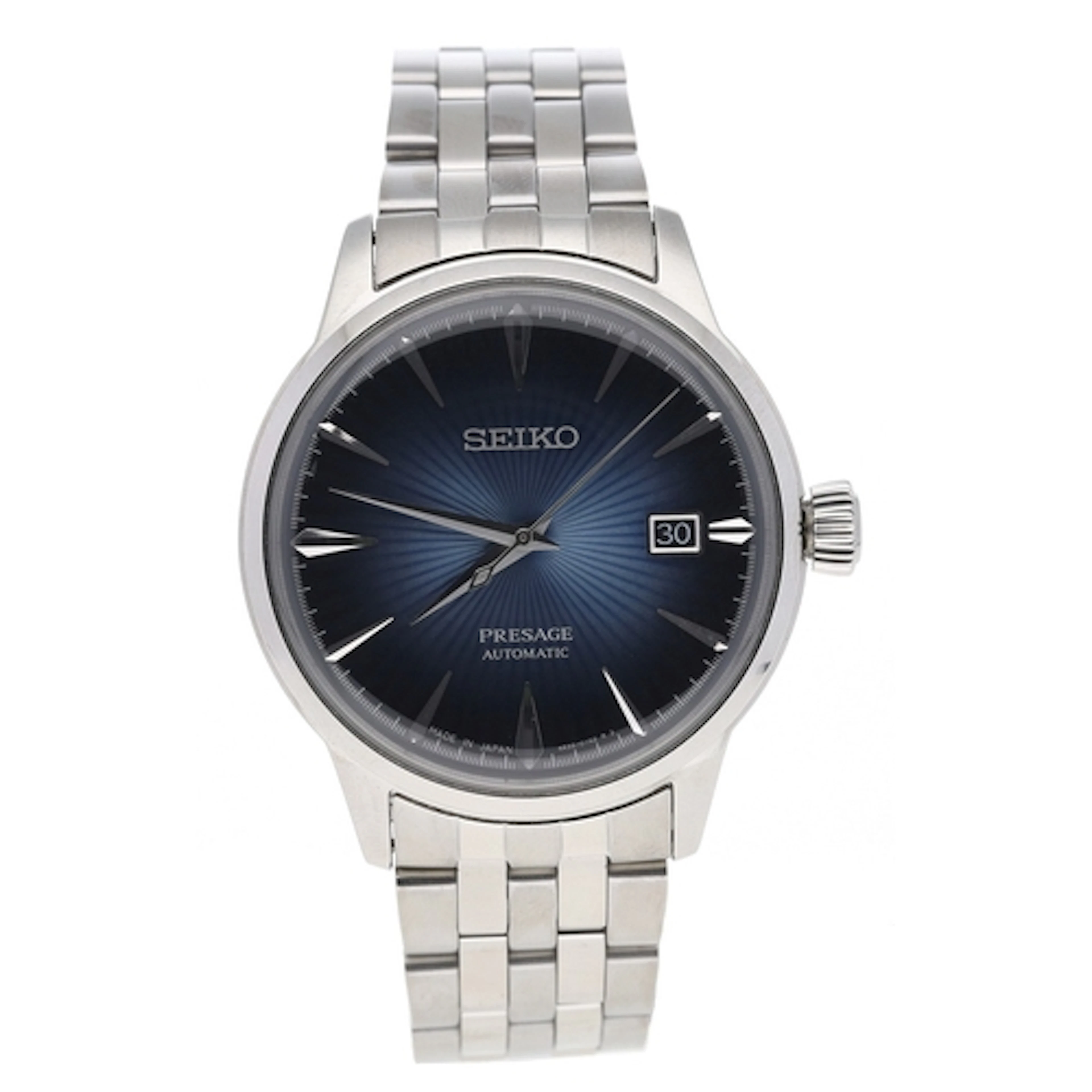 Seiko Presage 'Cocktail Time' automatic stainless steel gent...