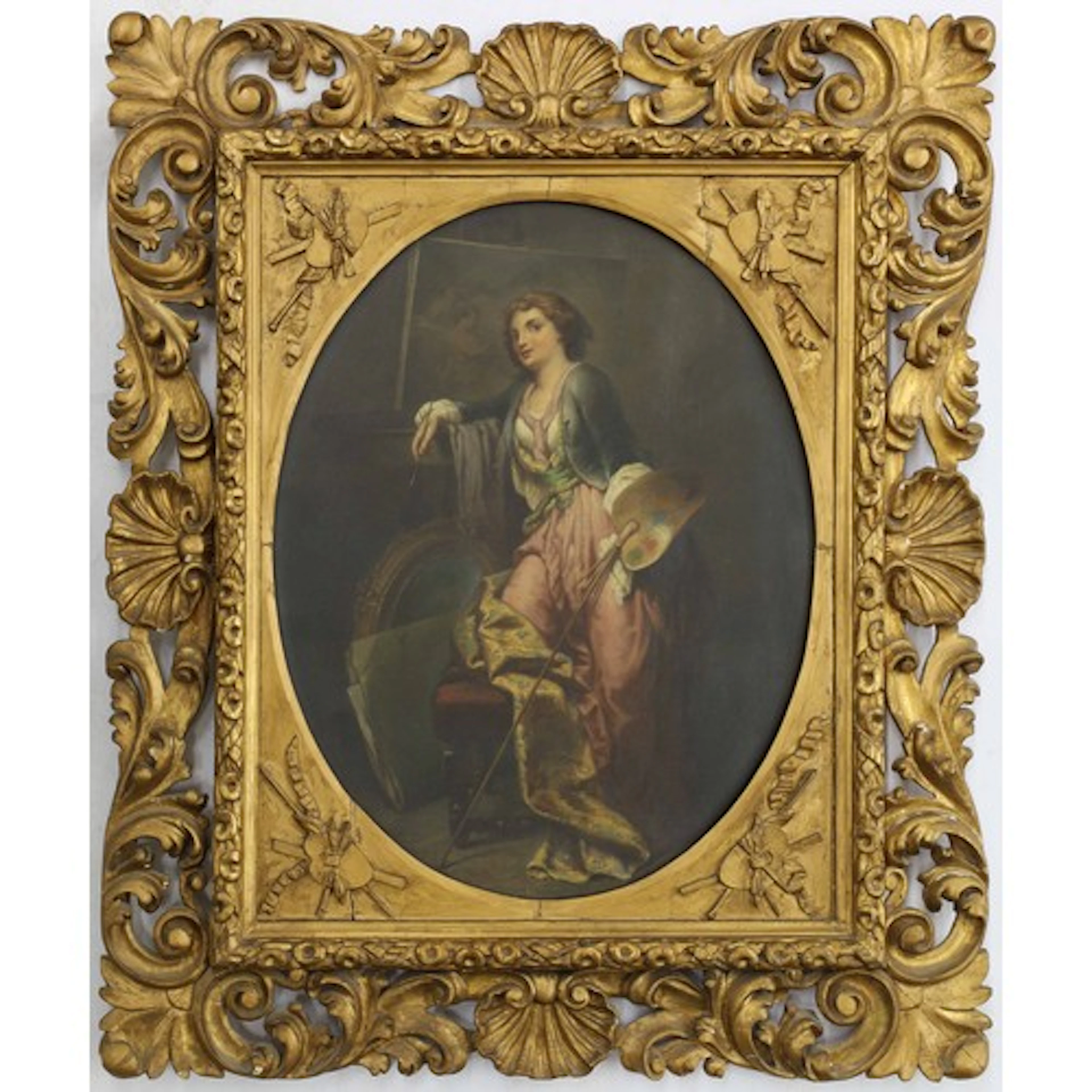 Giuseppe Mazzolini (1806-1876) - Lady Artist in her Studio h...