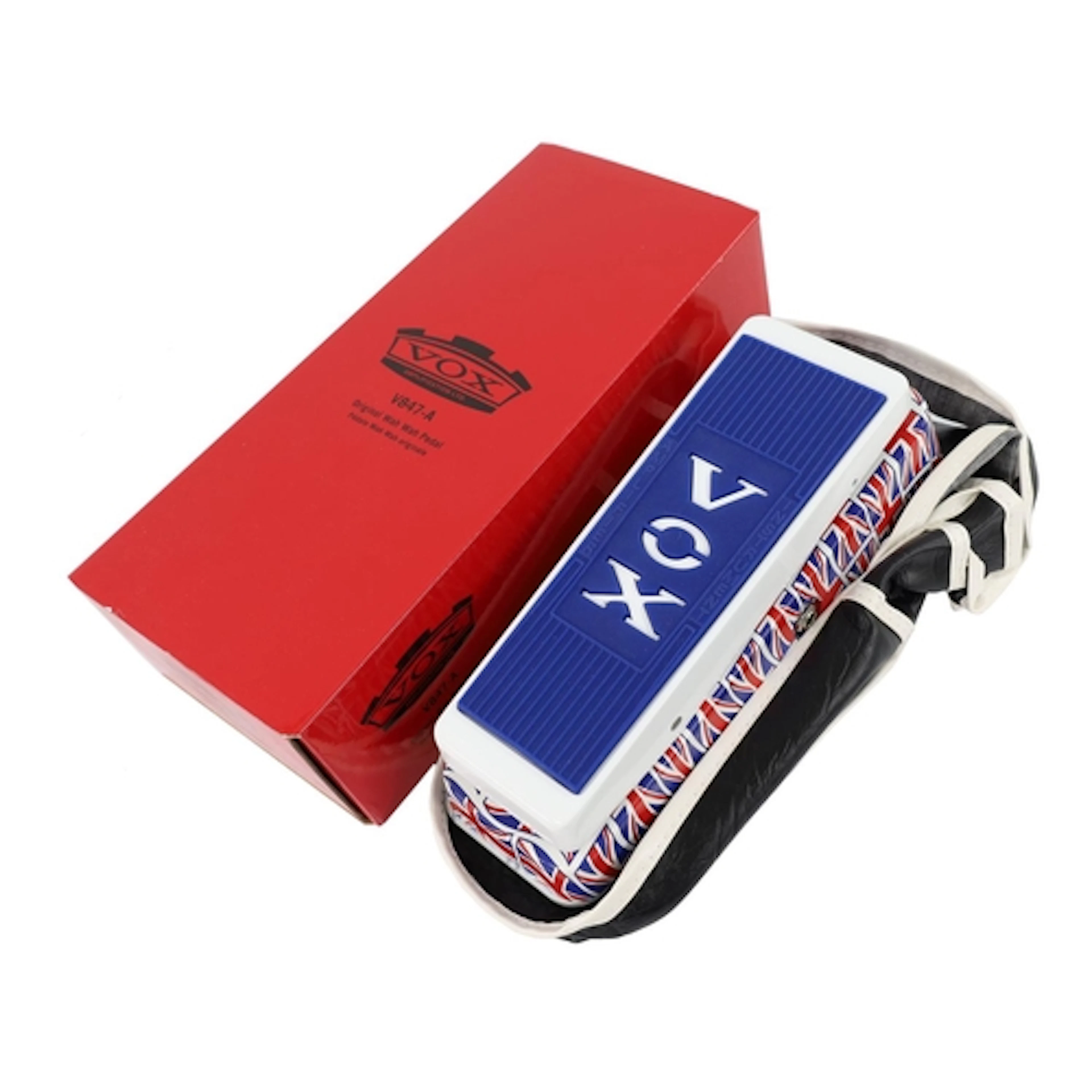 Vox V847-A Union Jack wah wah guitar pedal, with pouch and b...