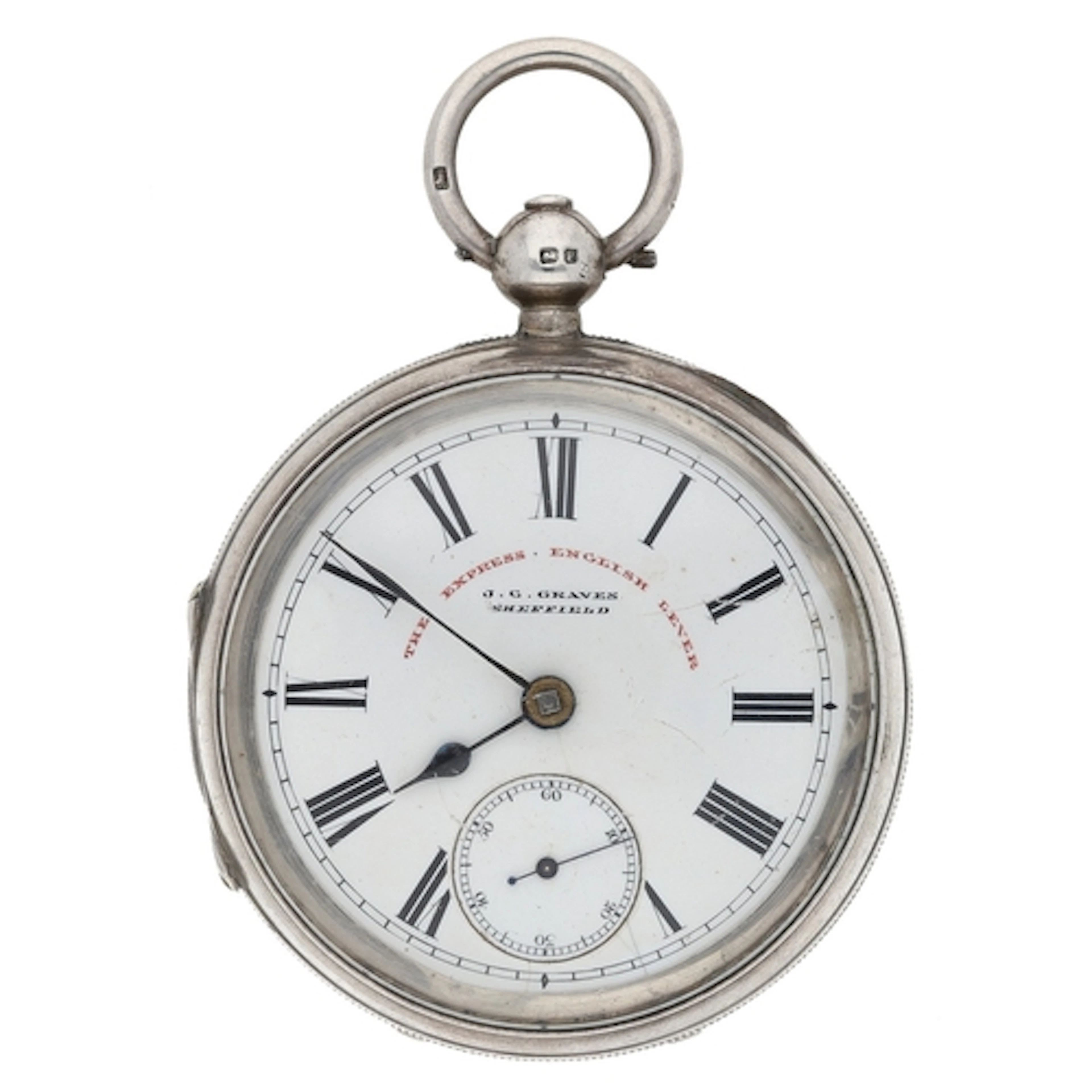 J.G. Graves 'The Express English Lever' silver pocket watch,...