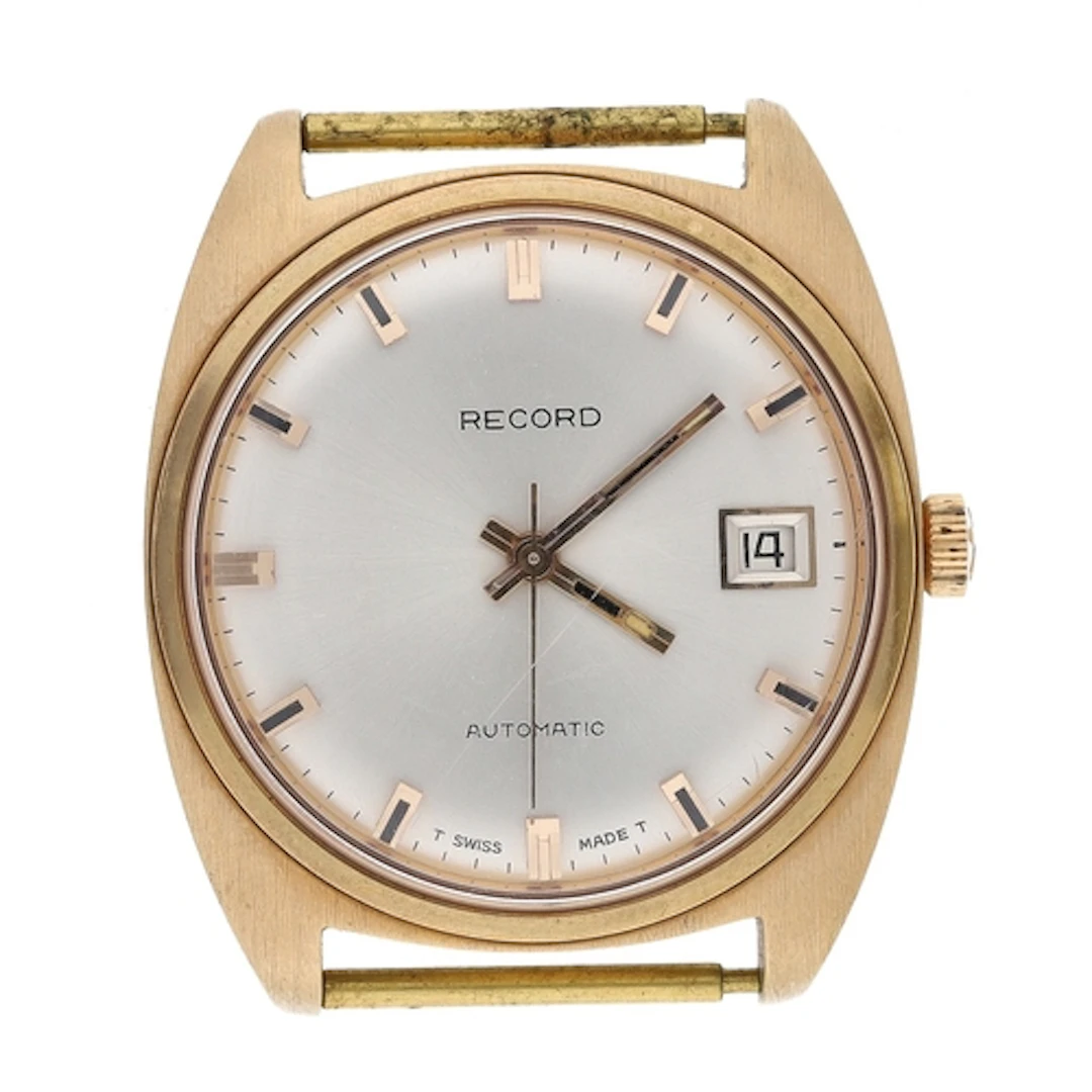 Record automatic rose gold plated and stainless steel gentle...