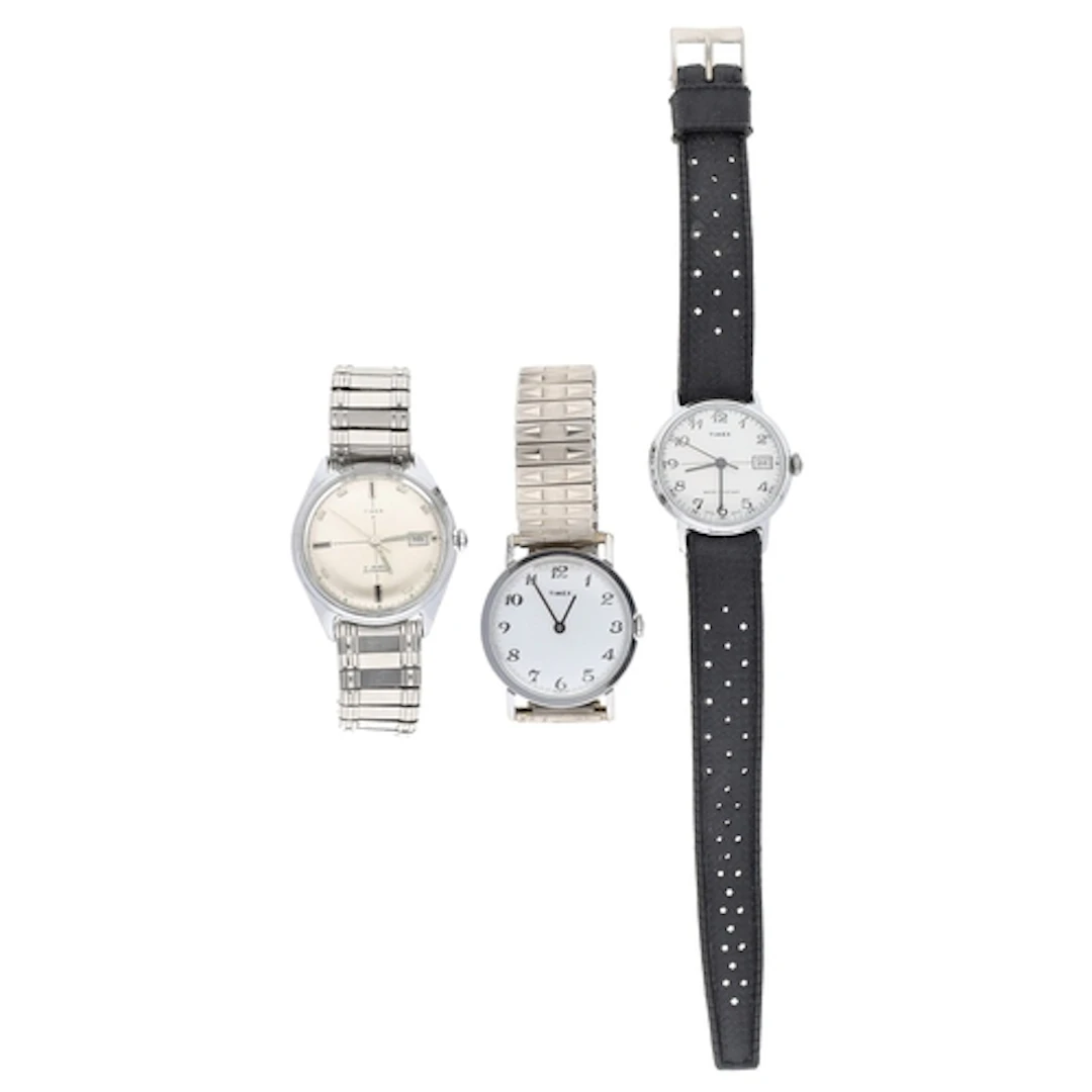 Timex 21 gentleman's wristwatch, silvered dial, later expand...